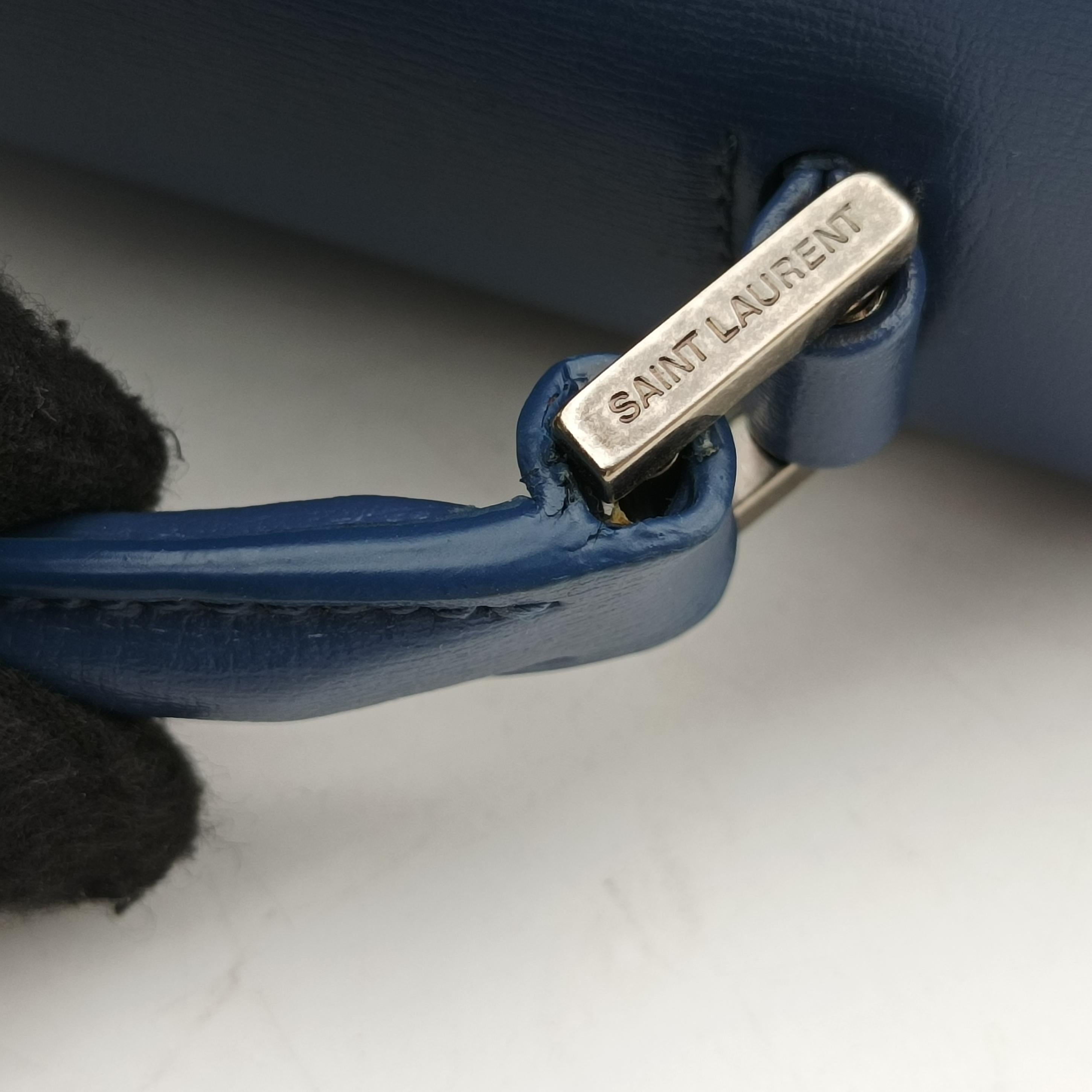 Pre-owned Yves Saint Laurent Bellechasse Blue Leather 482051 shoulderbag | stylenewstar