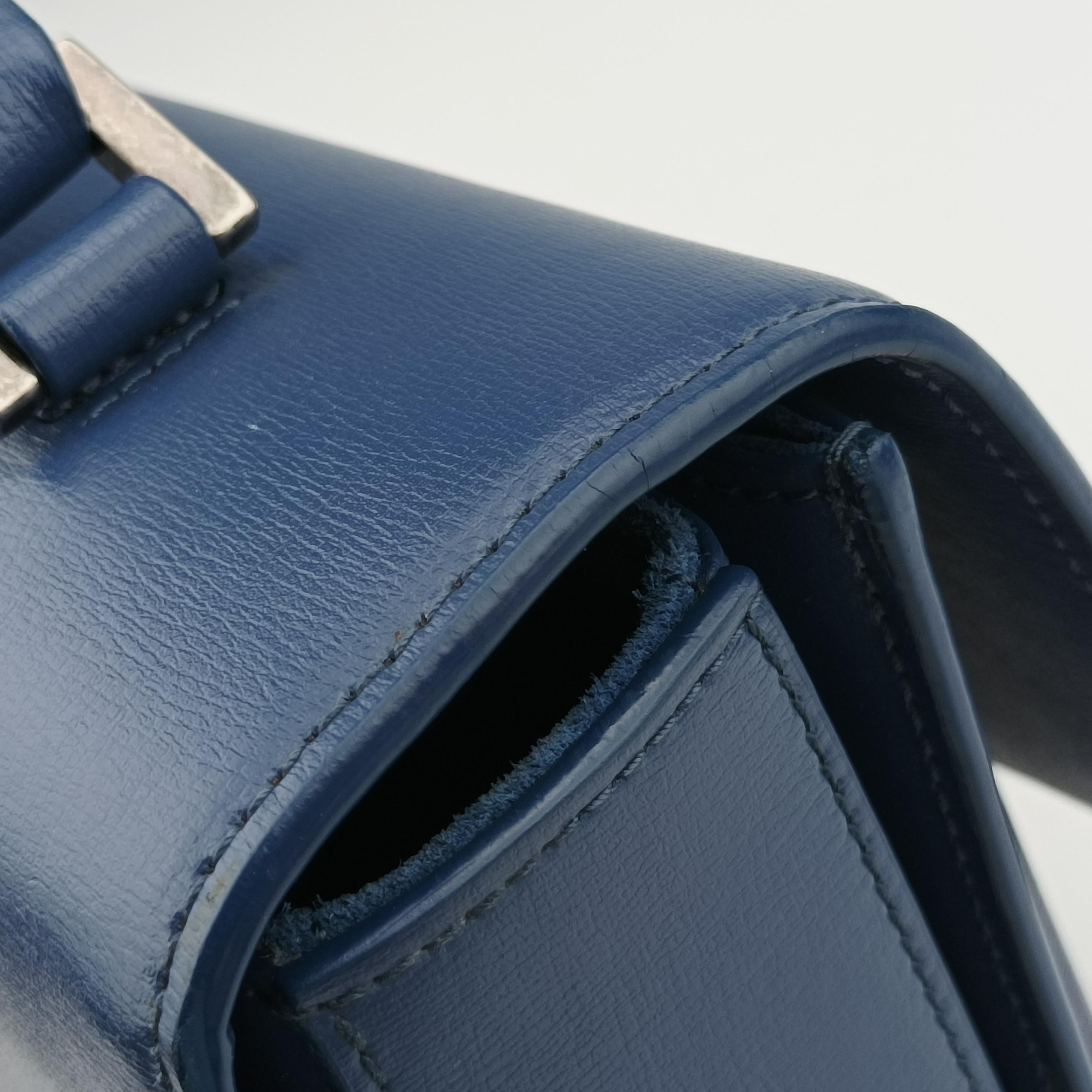 Pre-owned Yves Saint Laurent Bellechasse Blue Leather 482051 shoulderbag | stylenewstar