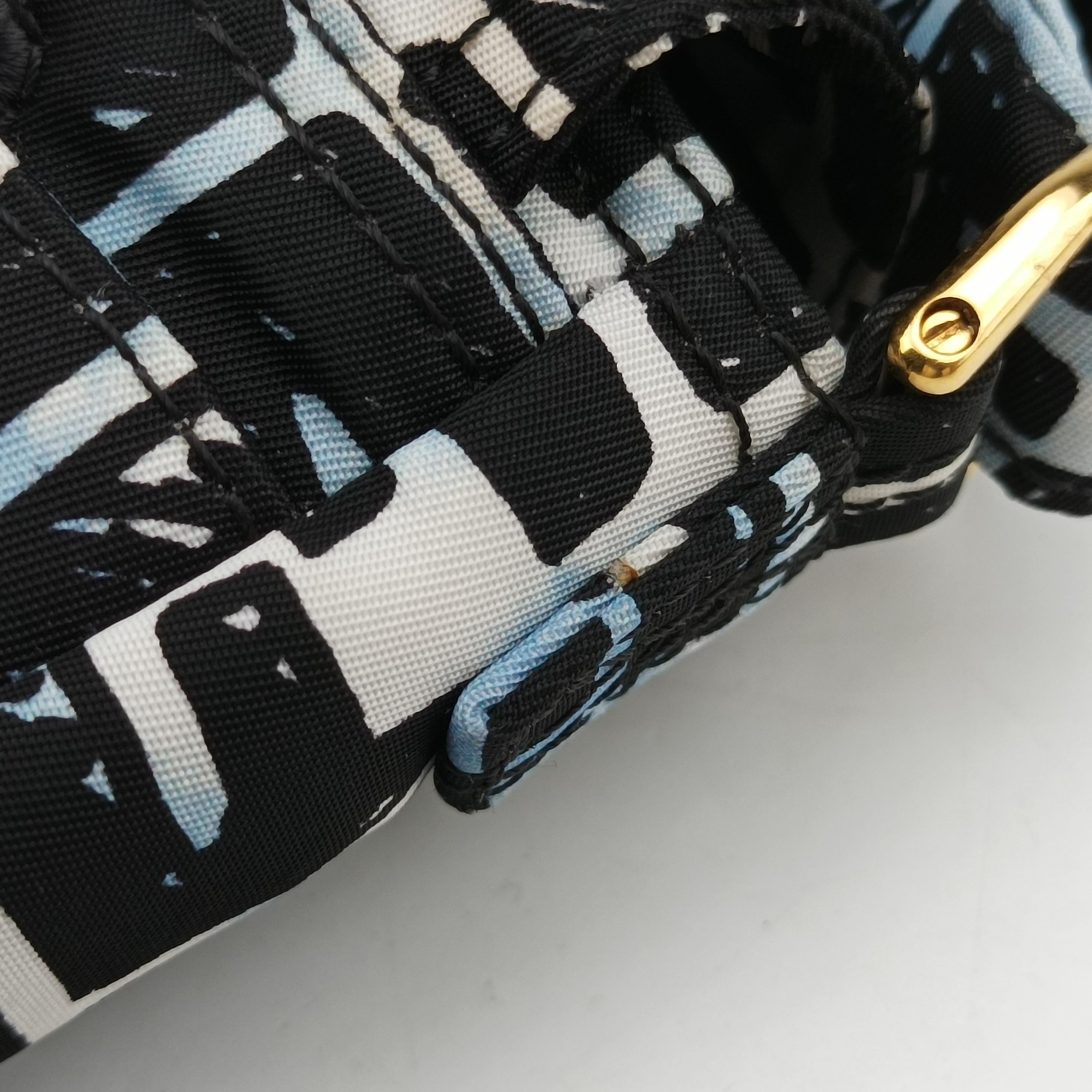 Pre-owned Fendi Mamma Bucket Black×Multicolour Nylon 8BR784 shoulderbag | stylenewstar
