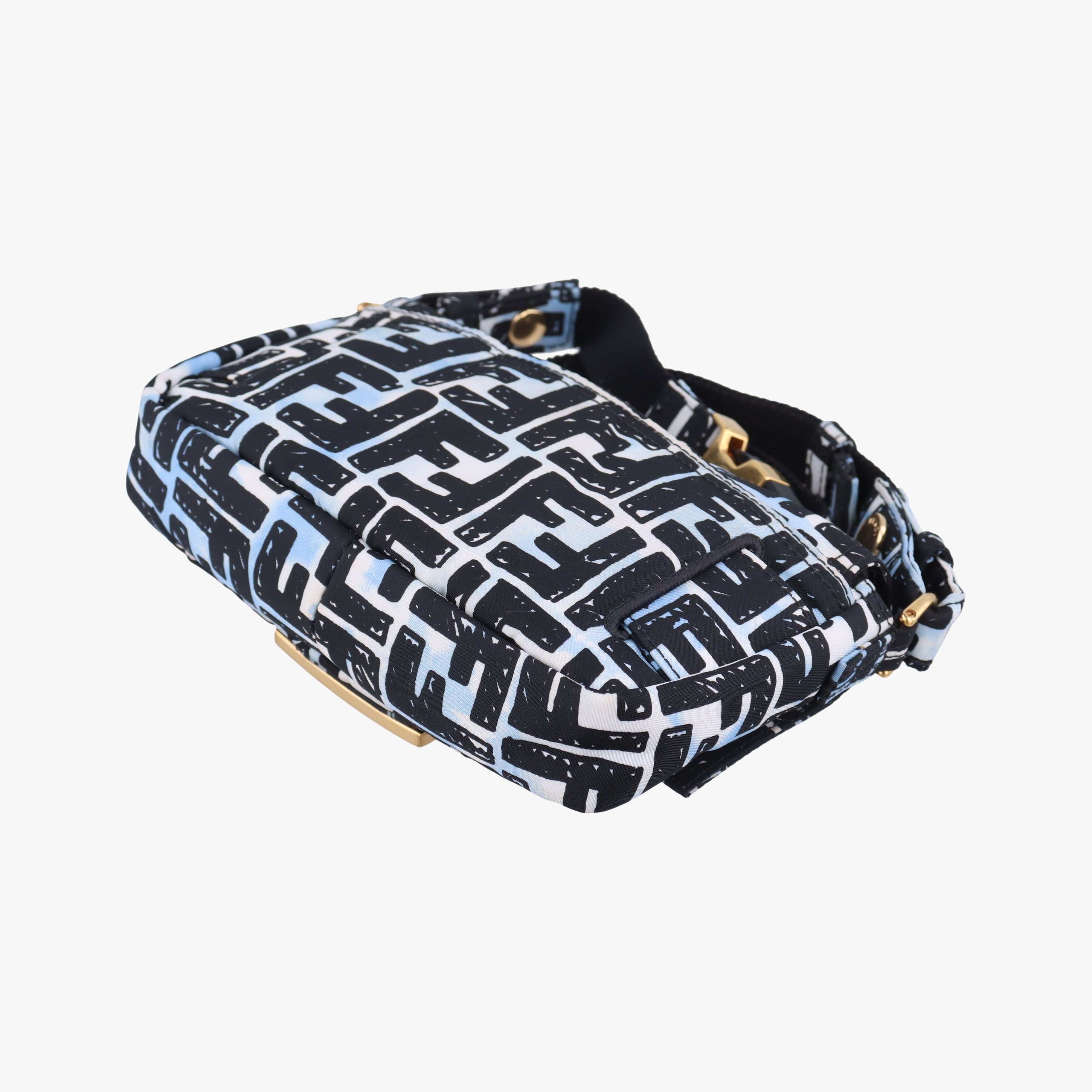 Pre-owned Fendi Mamma Bucket Black×Multicolour Nylon 8BR784 shoulderbag | stylenewstar