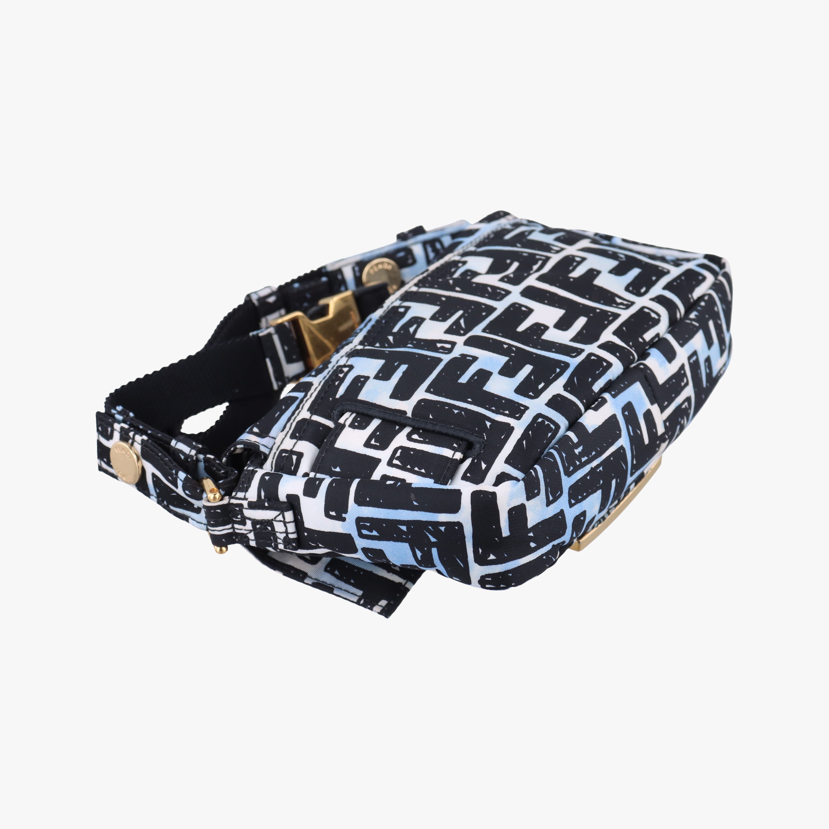 Pre-owned Fendi Mamma Bucket Black×Multicolour Nylon 8BR784 shoulderbag | stylenewstar