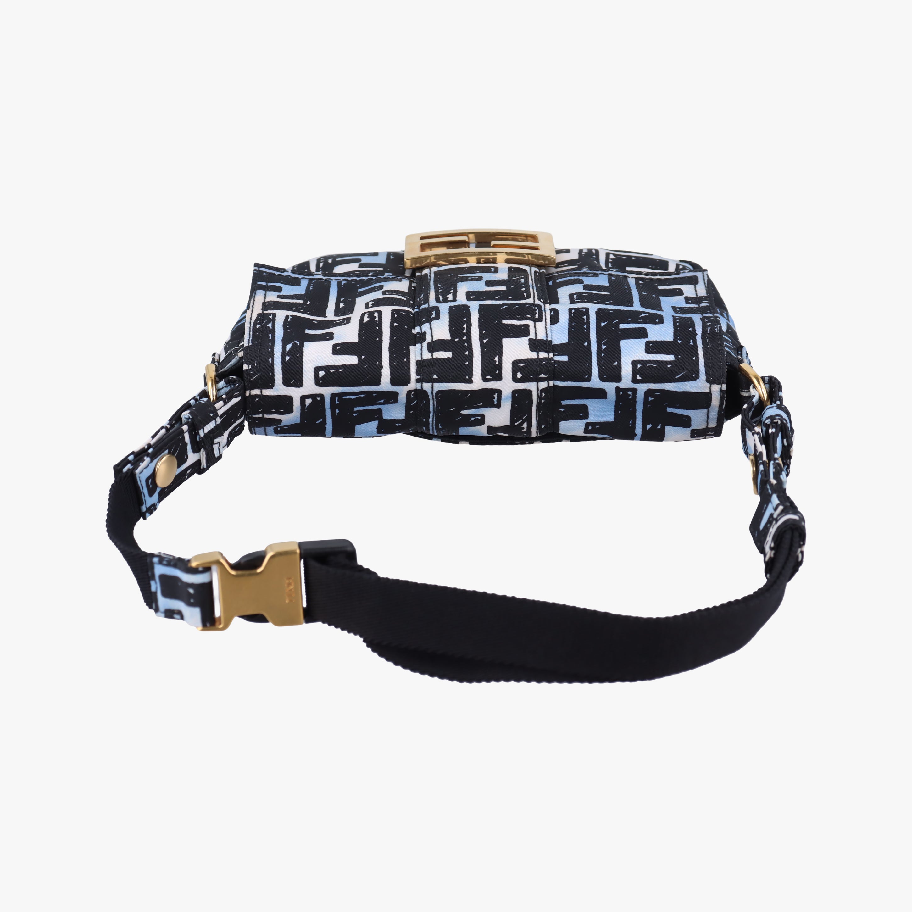 Pre-owned Fendi Mamma Bucket Black×Multicolour Nylon 8BR784 shoulderbag | stylenewstar
