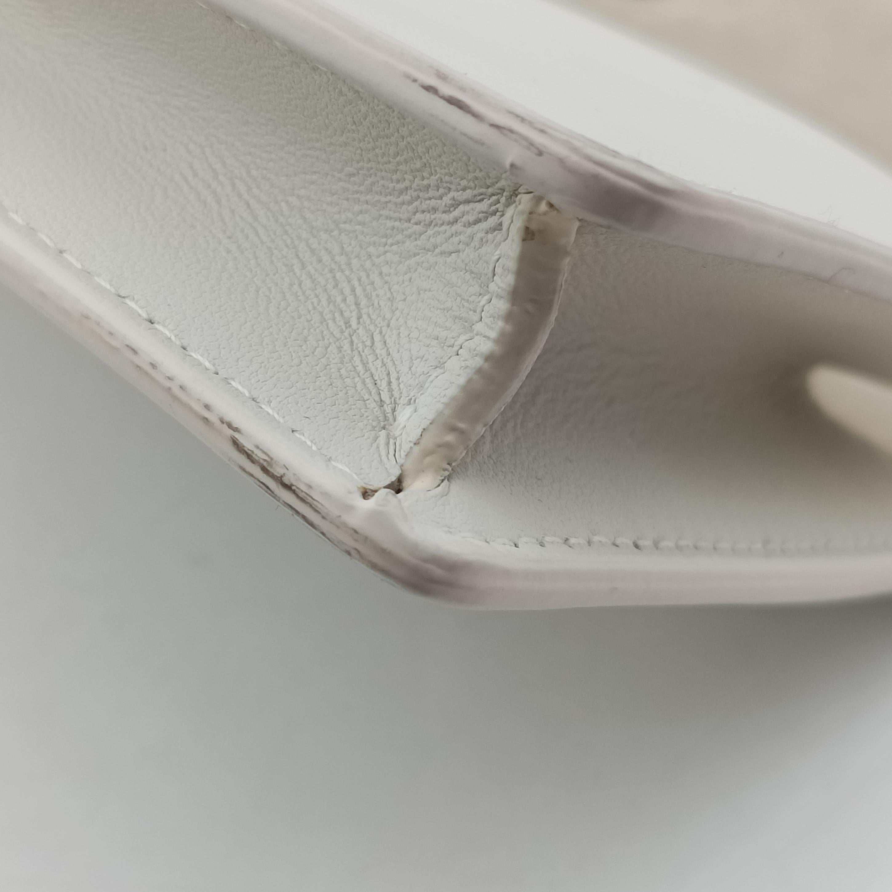 Pre-owned Christian Dior Saddle White Leather  shoulderbag | stylenewstar