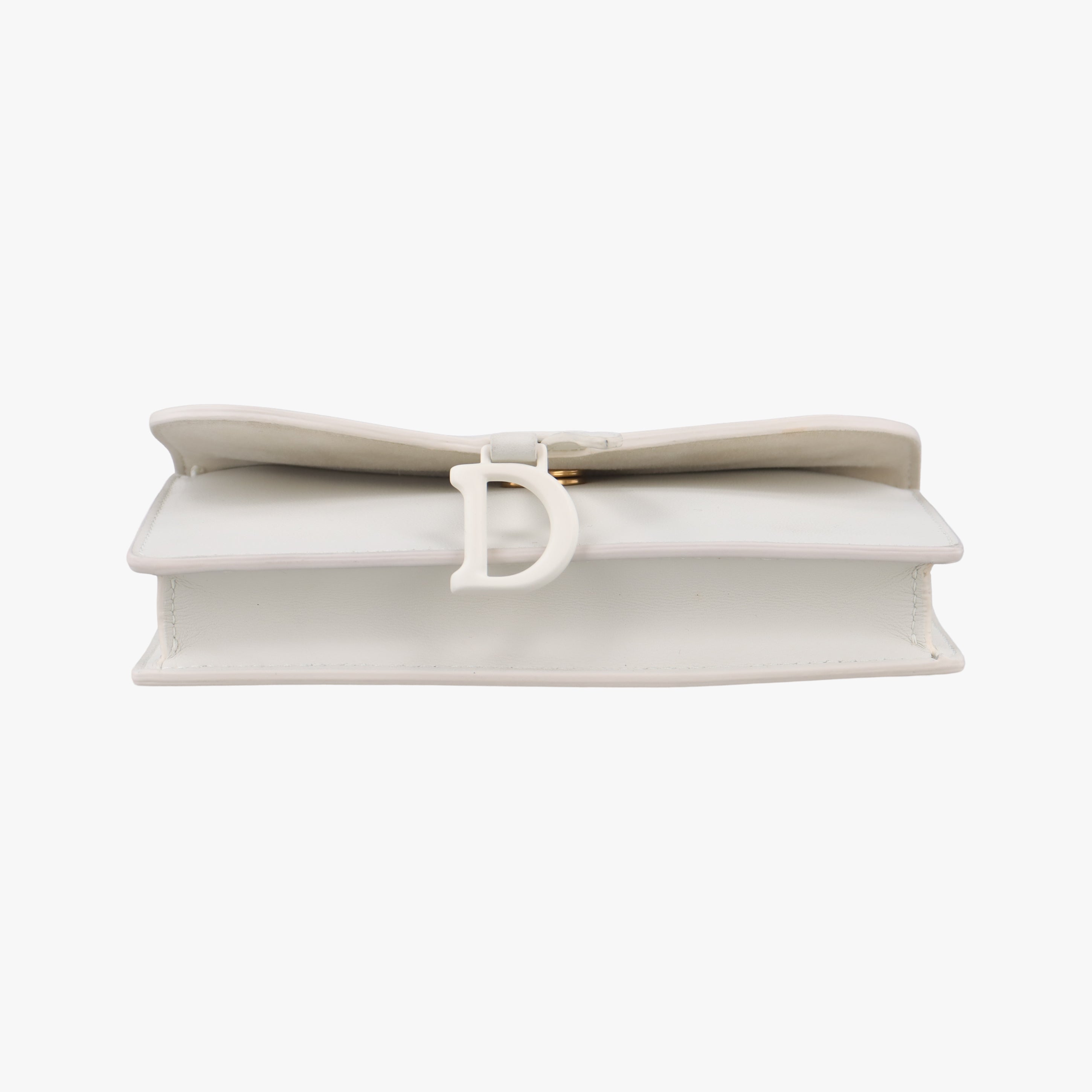 Pre-owned Christian Dior Saddle White Leather  shoulderbag | stylenewstar