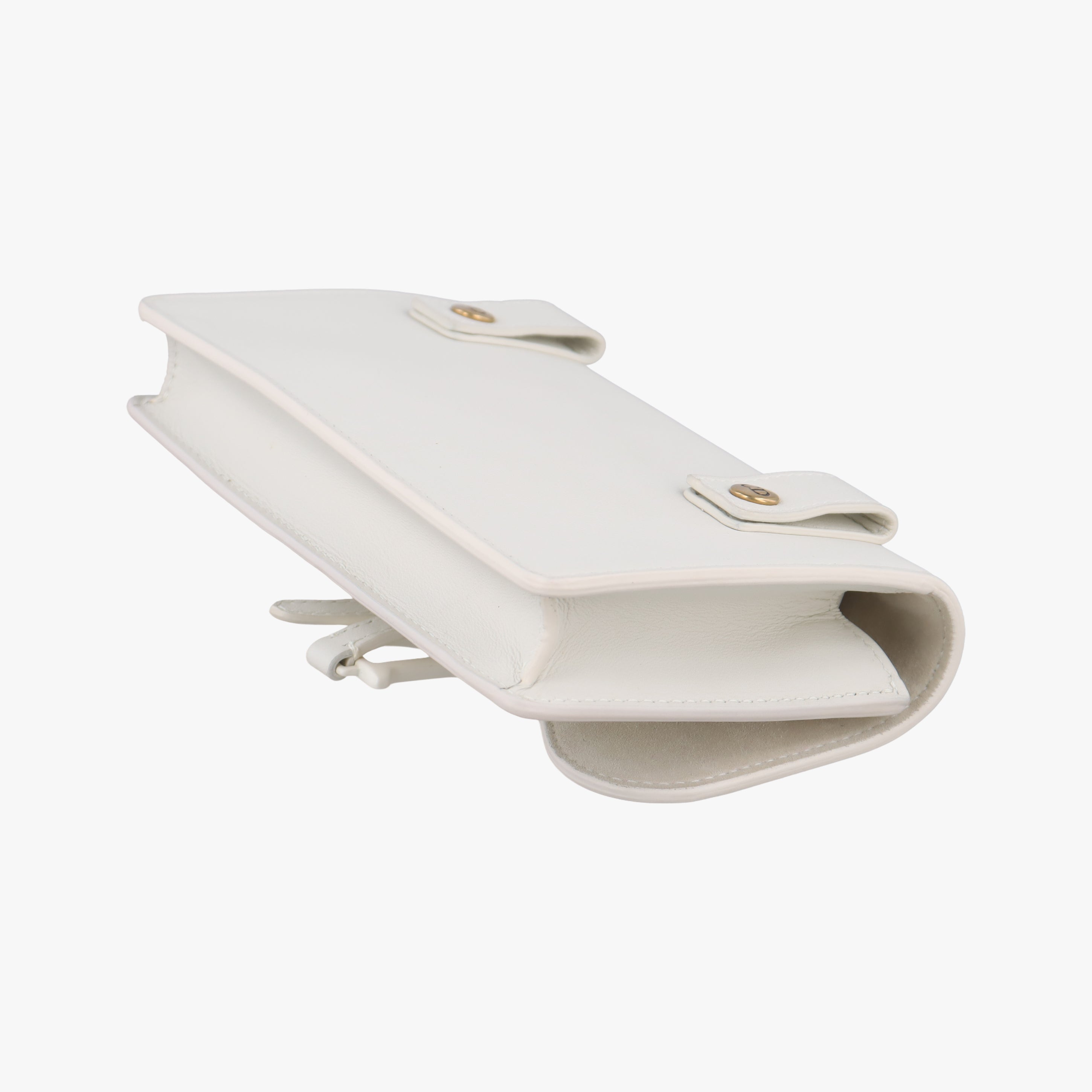 Pre-owned Christian Dior Saddle White Leather  shoulderbag | stylenewstar