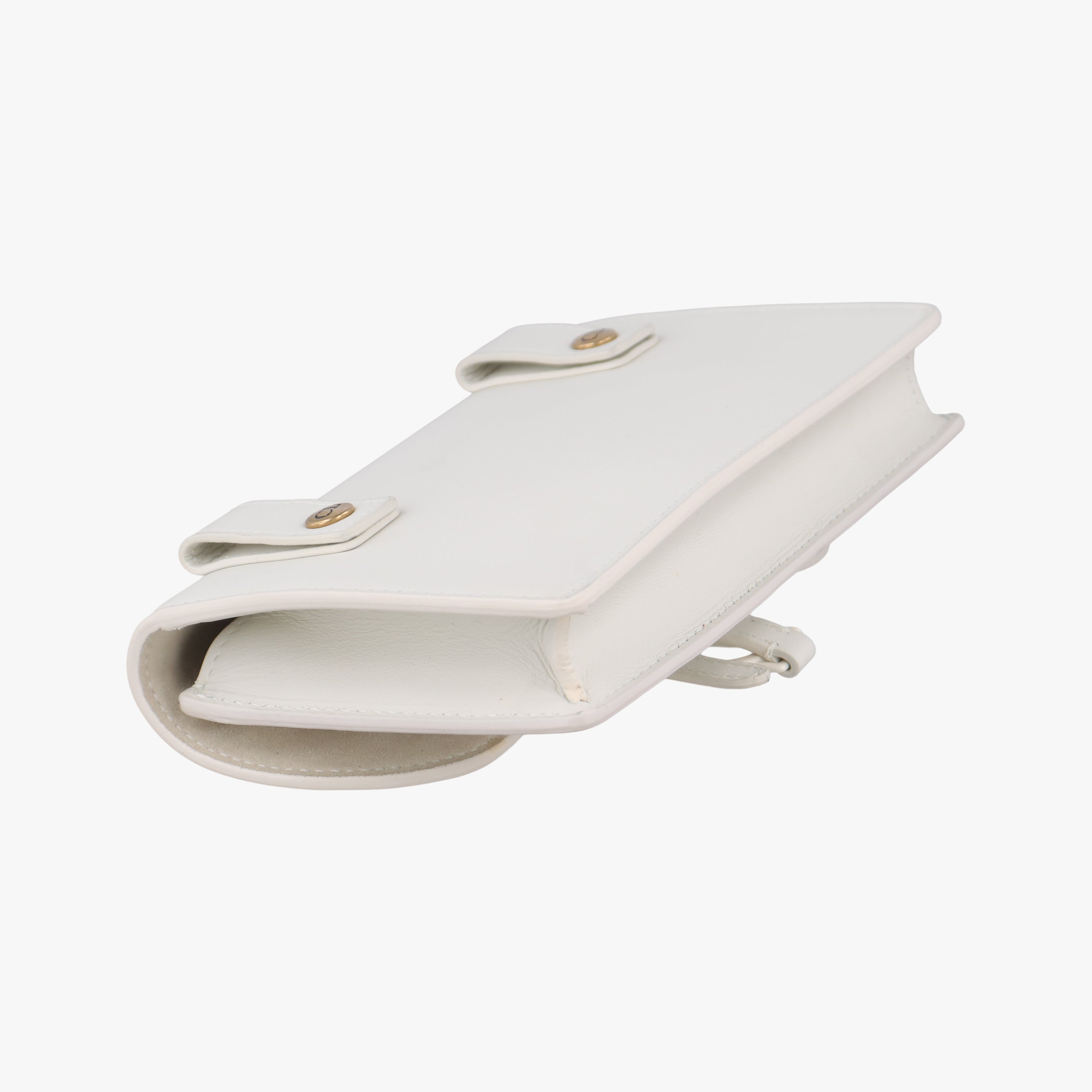 Pre-owned Christian Dior Saddle White Leather  shoulderbag | stylenewstar
