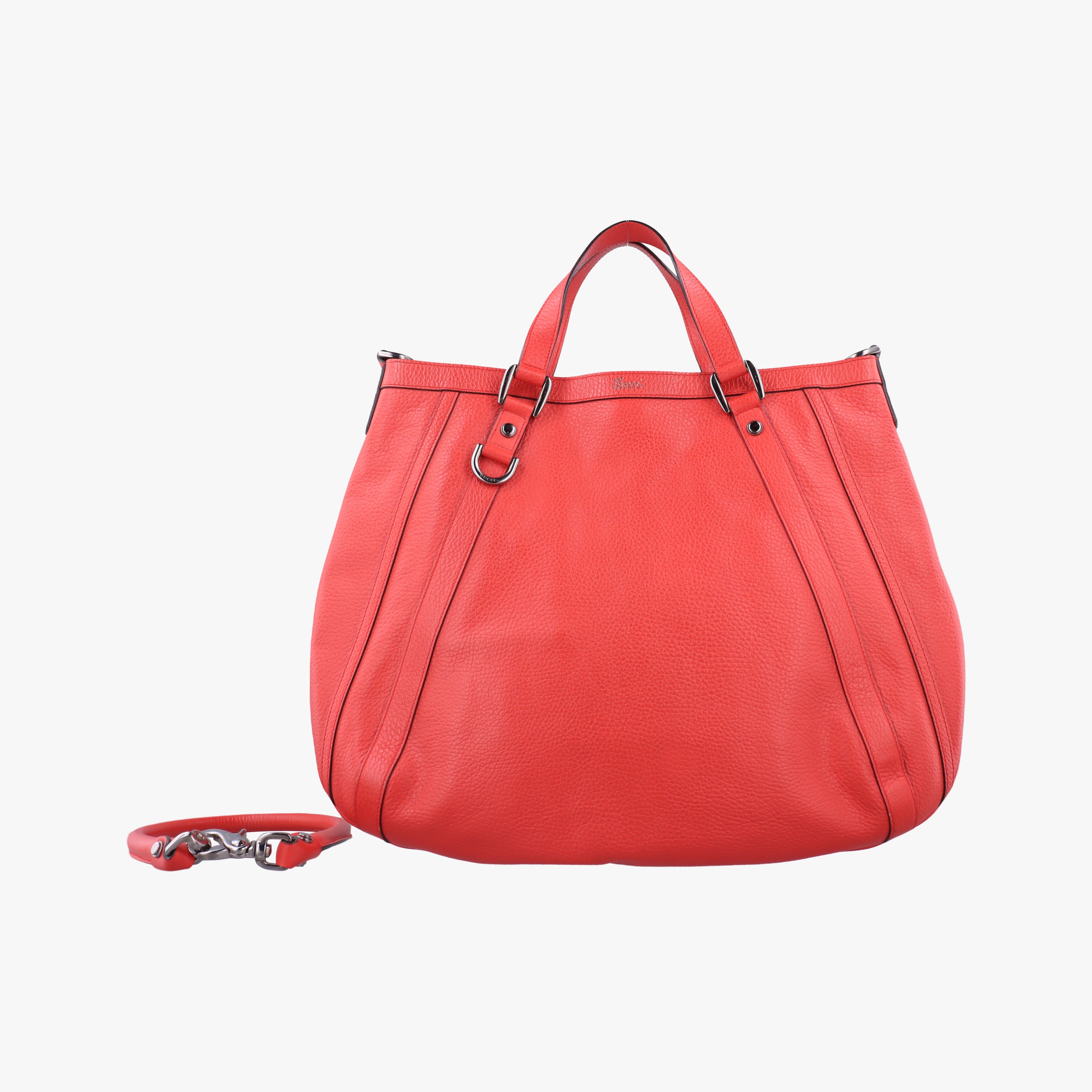 Pre-owned Gucci Abbey Red Leather 268641 shoulderbag | stylenewstar