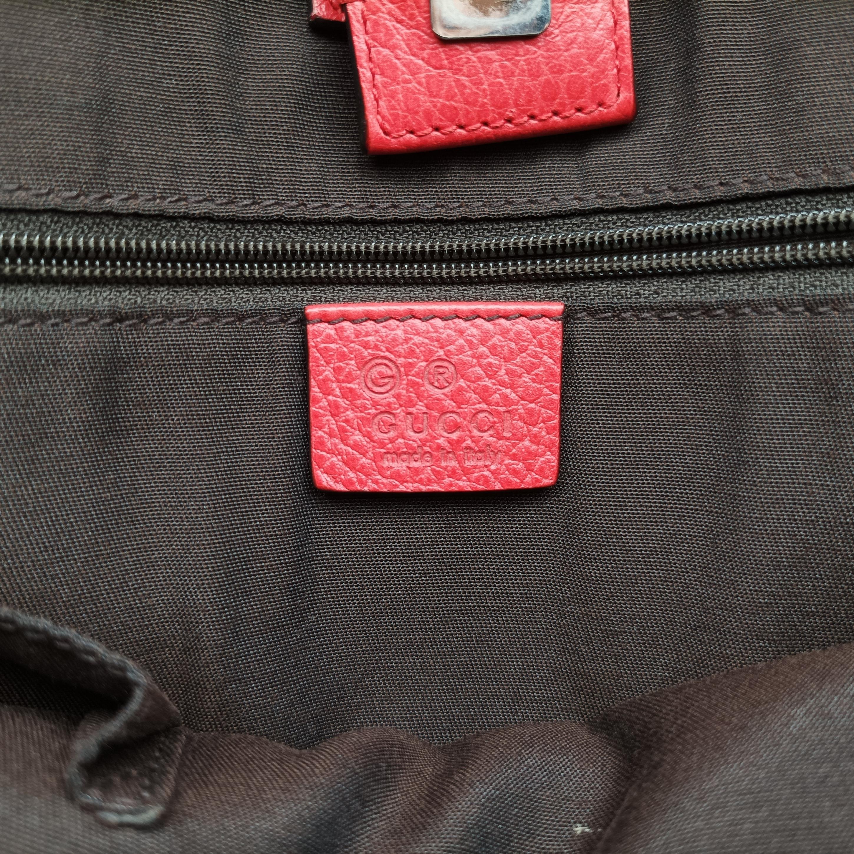 Pre-owned Gucci Abbey Red Leather 268641 shoulderbag | stylenewstar