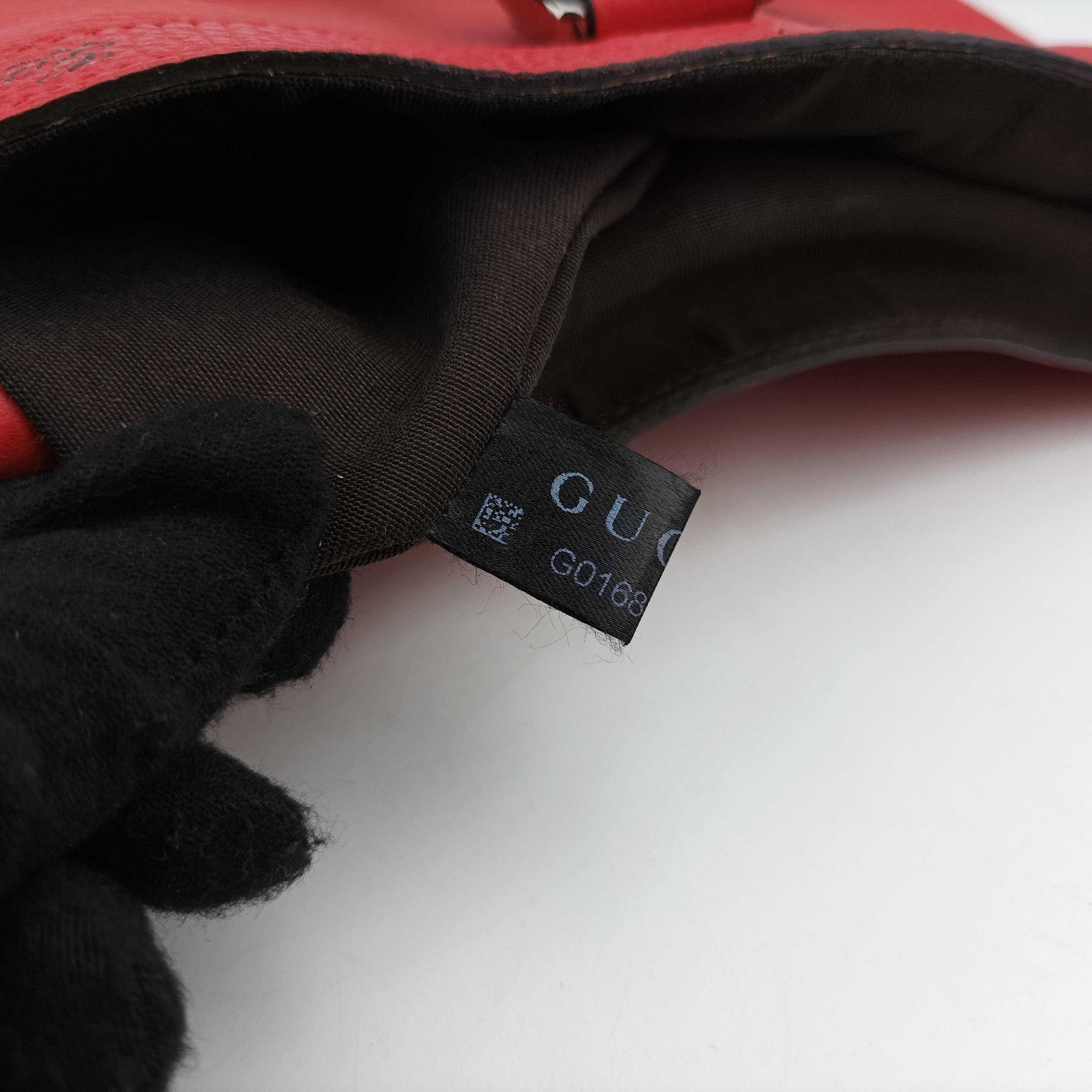 Pre-owned Gucci Abbey Red Leather 268641 shoulderbag | stylenewstar