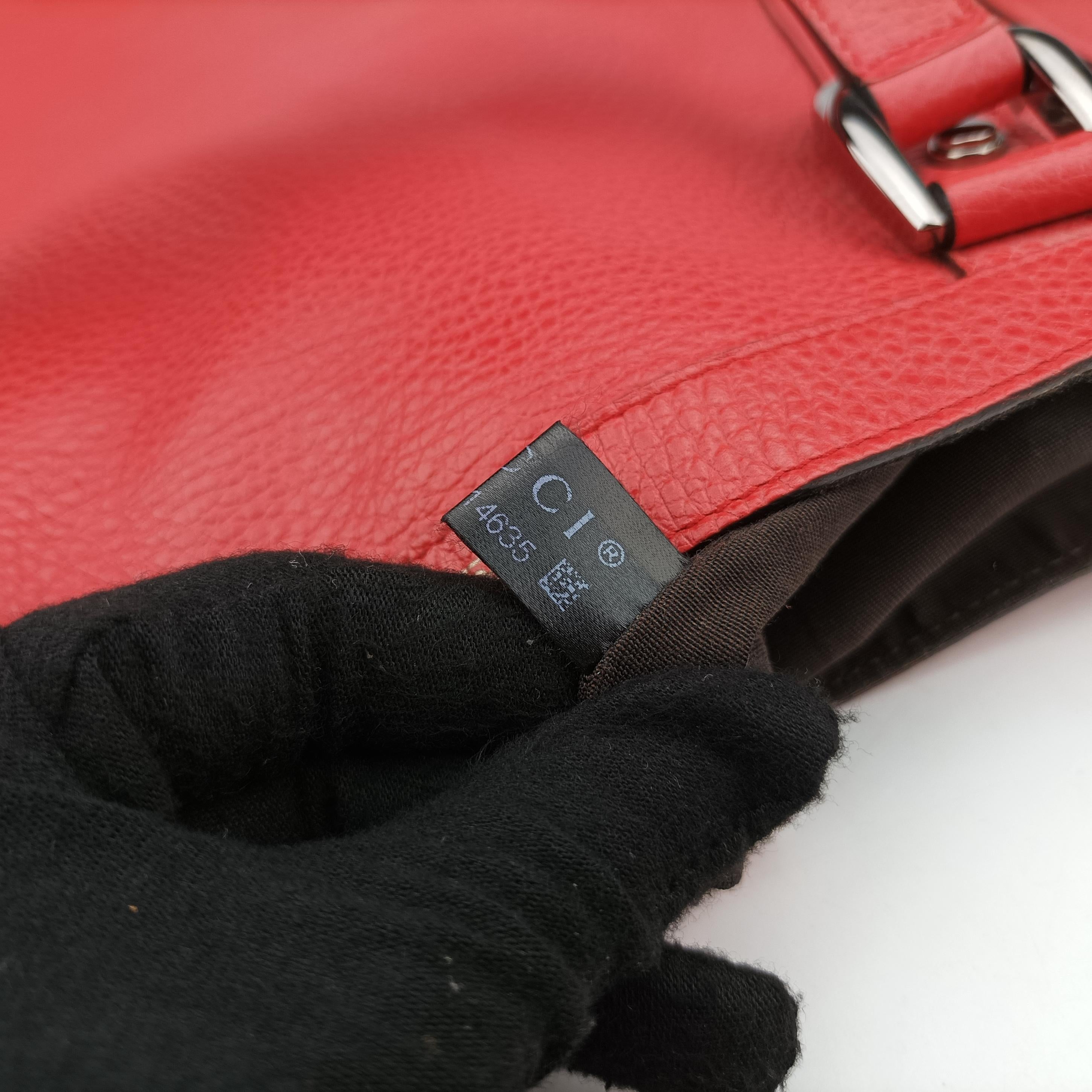 Pre-owned Gucci Abbey Red Leather 268641 shoulderbag | stylenewstar