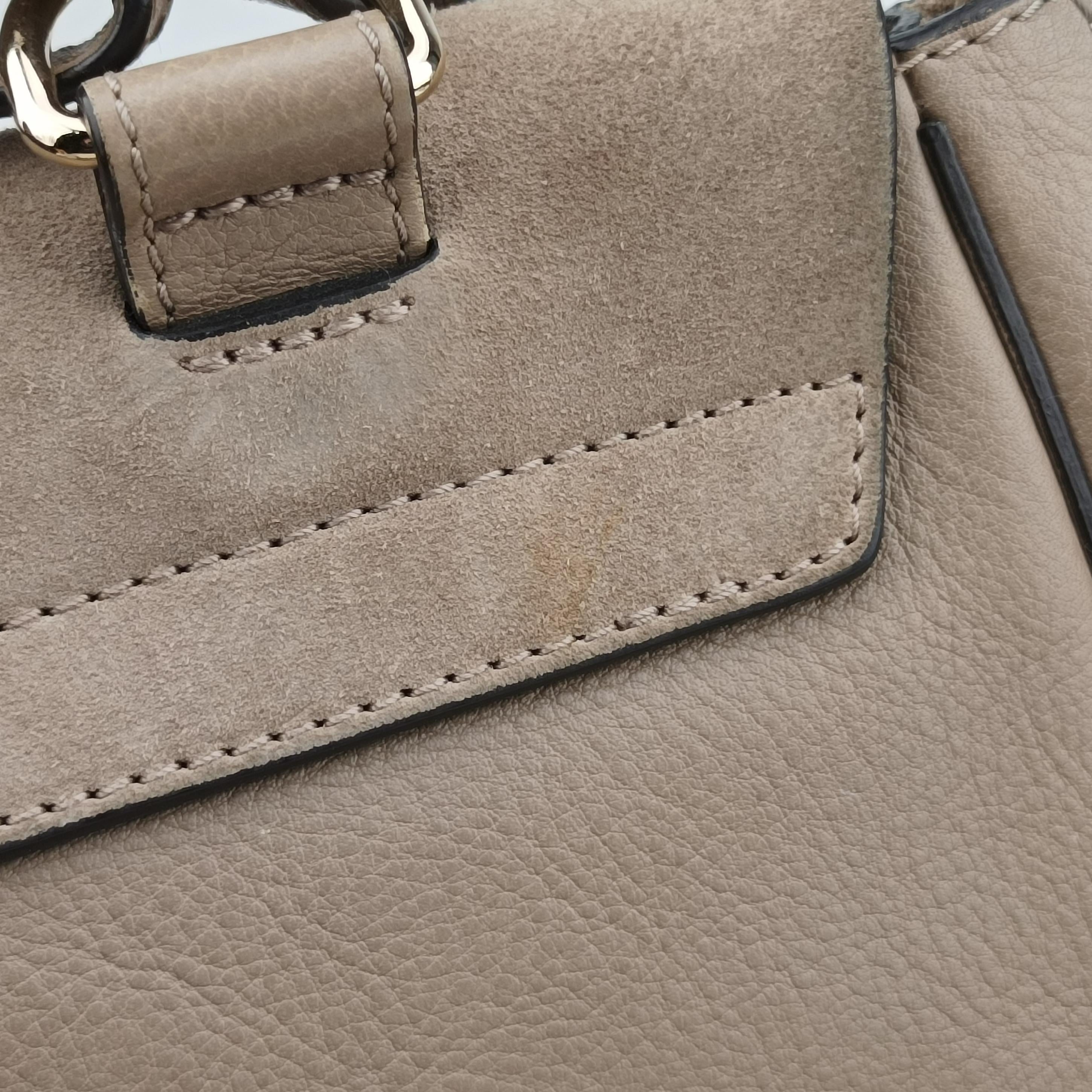 Vintage Chloe FAYE mini Grey Leather × Suede  backpack/rucksack | stylenewstar
