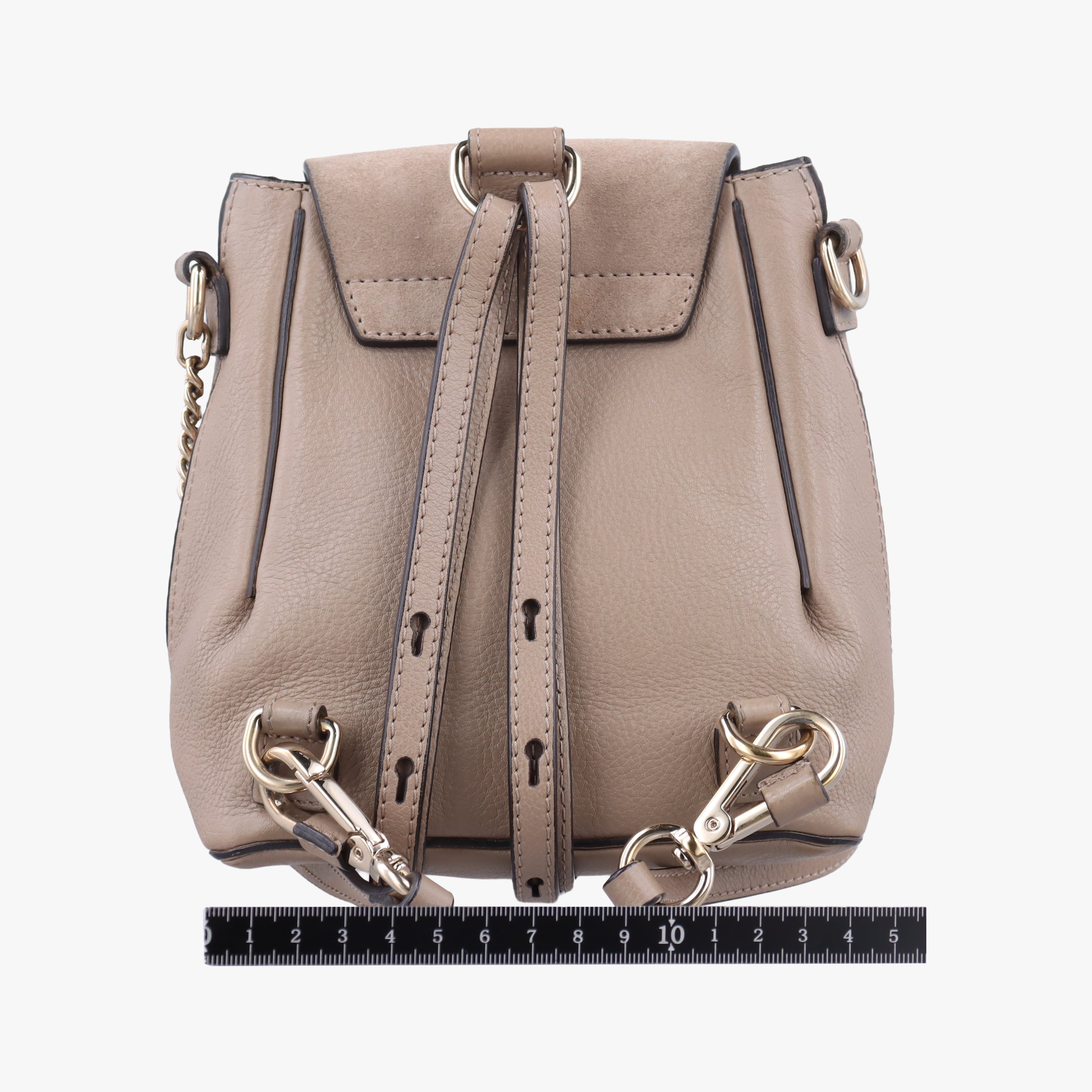 Vintage Chloe FAYE mini Grey Leather × Suede  backpack/rucksack | stylenewstar