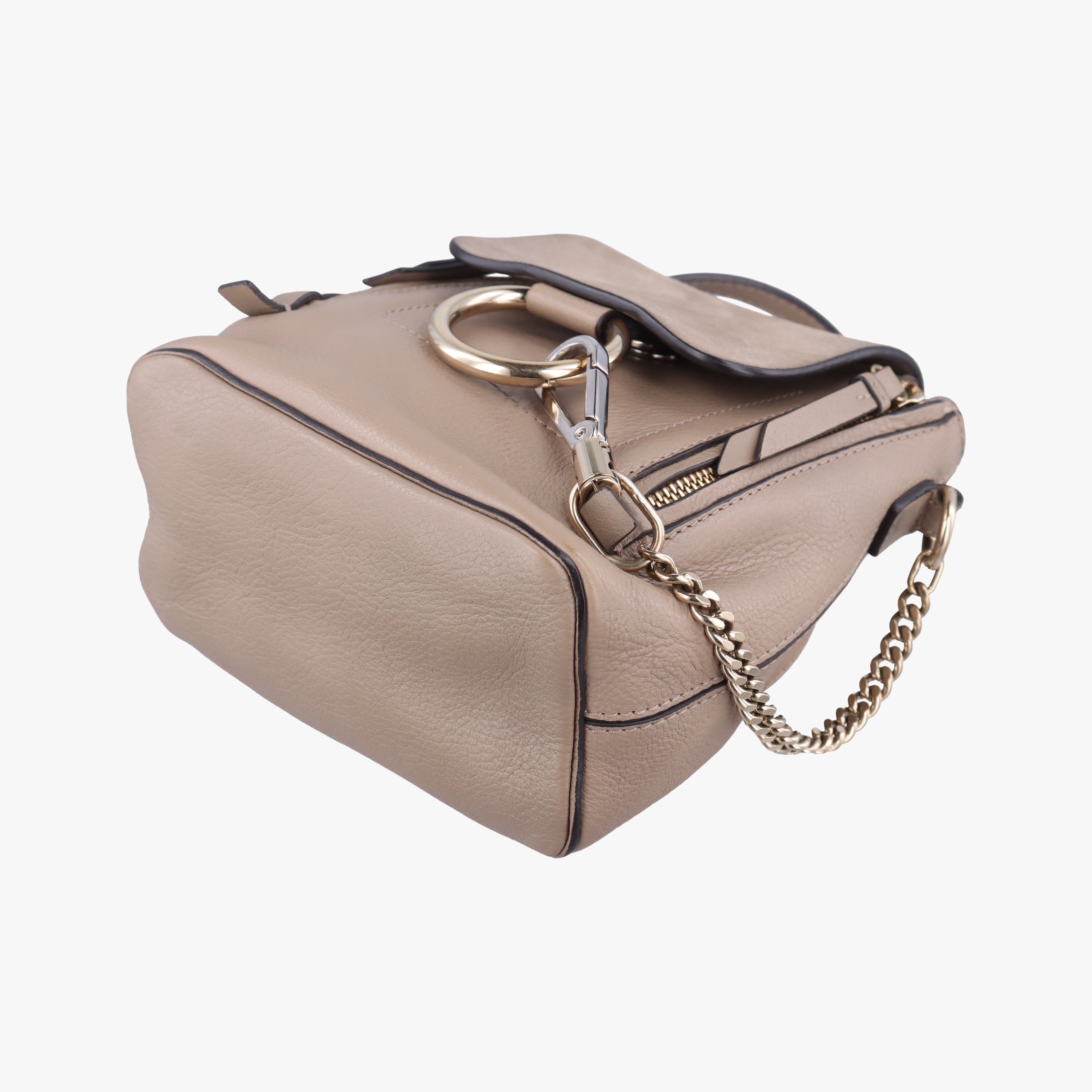 Vintage Chloe FAYE mini Grey Leather × Suede  backpack/rucksack | stylenewstar