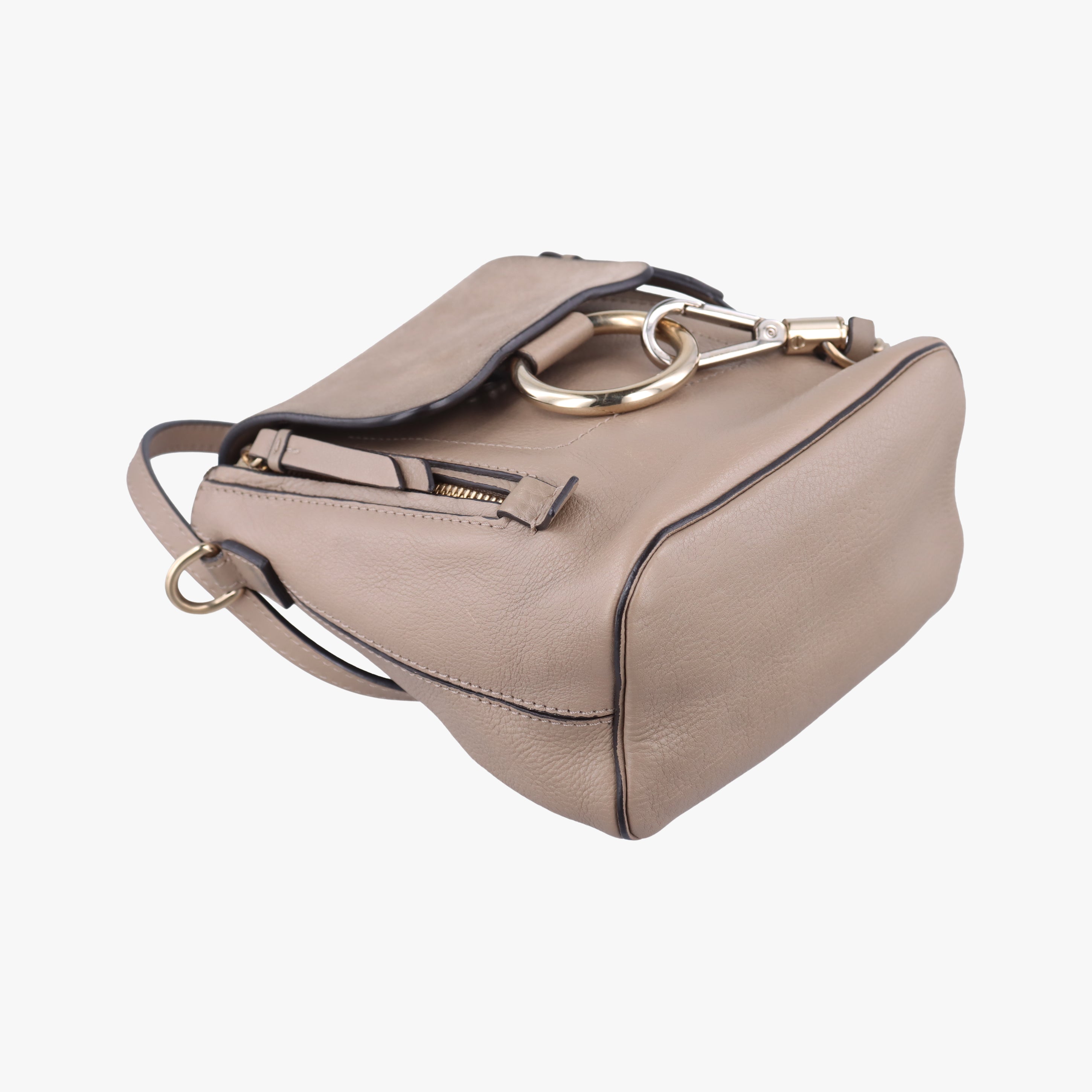Vintage Chloe FAYE mini Grey Leather × Suede  backpack/rucksack | stylenewstar