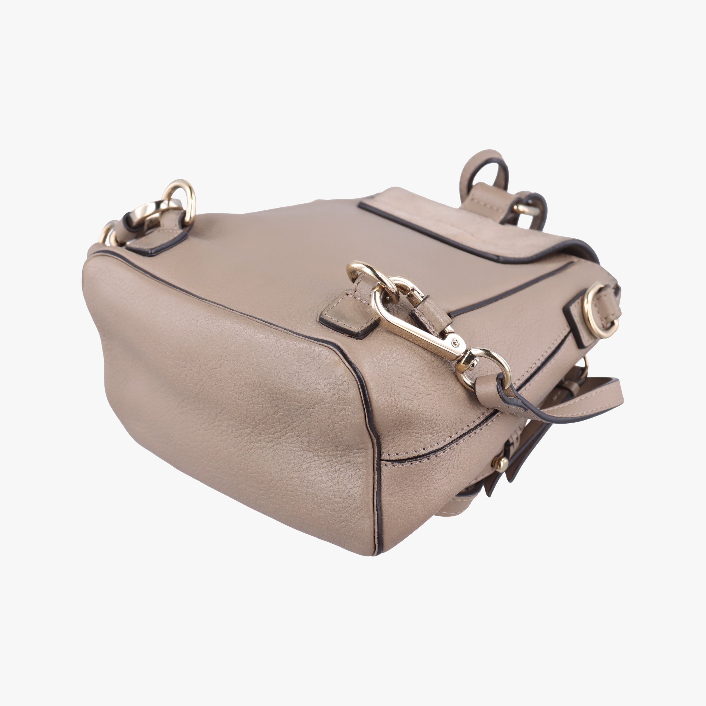 Vintage Chloe FAYE mini Grey Leather × Suede  backpack/rucksack | stylenewstar