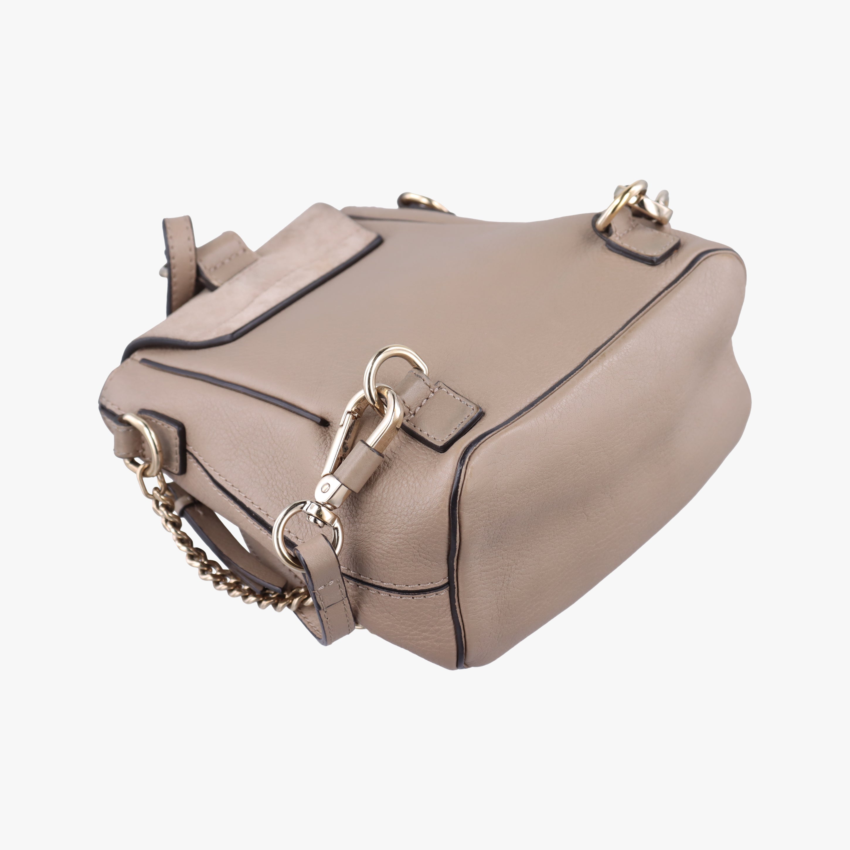 Vintage Chloe FAYE mini Grey Leather × Suede  backpack/rucksack | stylenewstar
