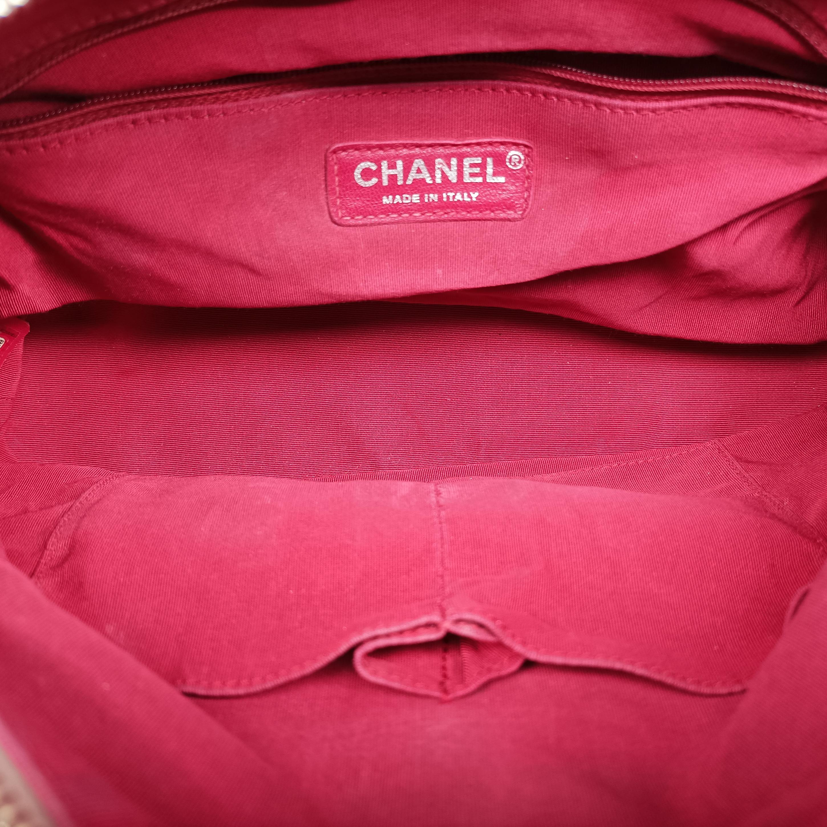 Pre-owned Chanel GABRIELLE Black×beige Leather A93824 shoulderbag | stylenewstar