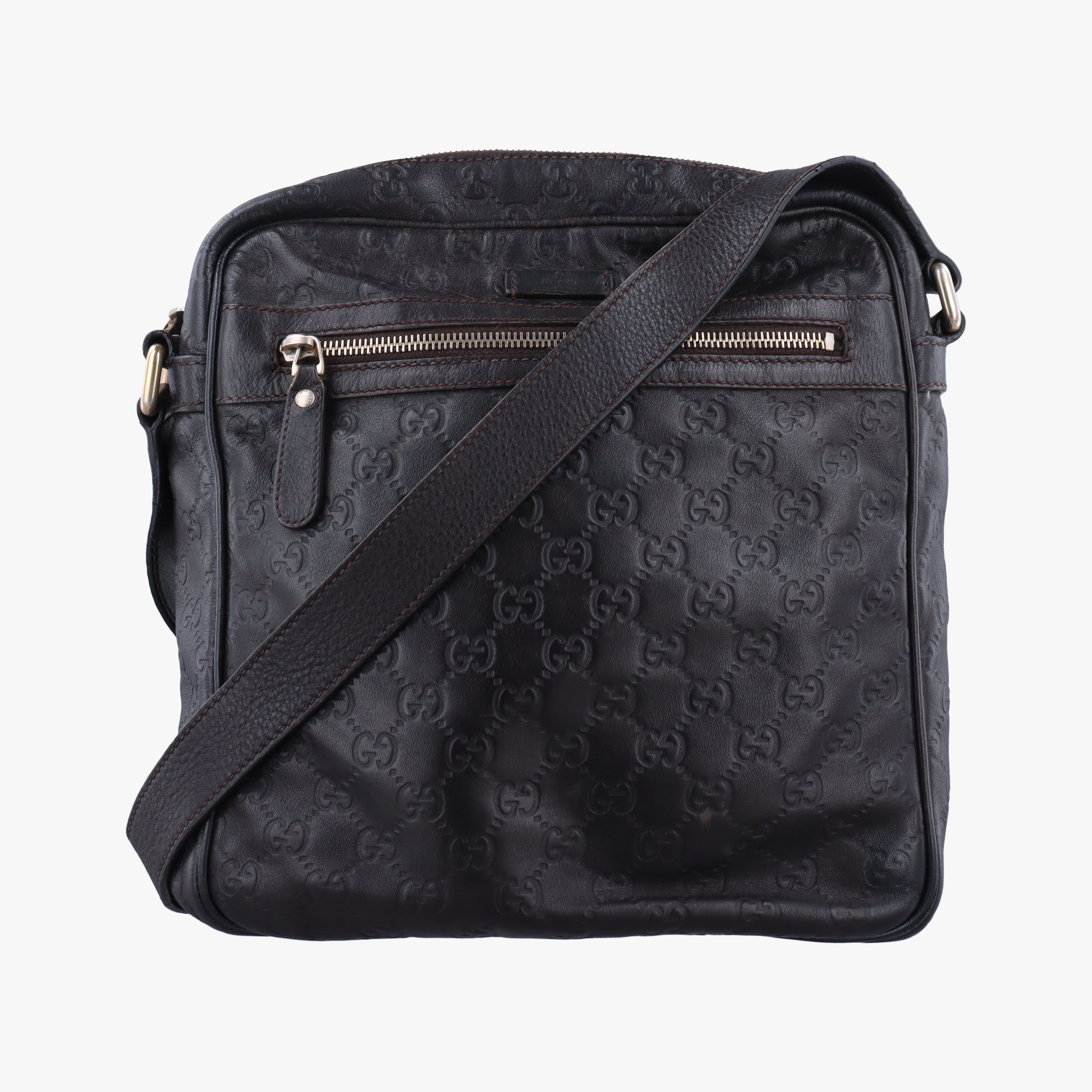 Secondhand Gucci GG Imprime Messenger Brown Leather 201448 506631 shoulderbag | stylenewstar