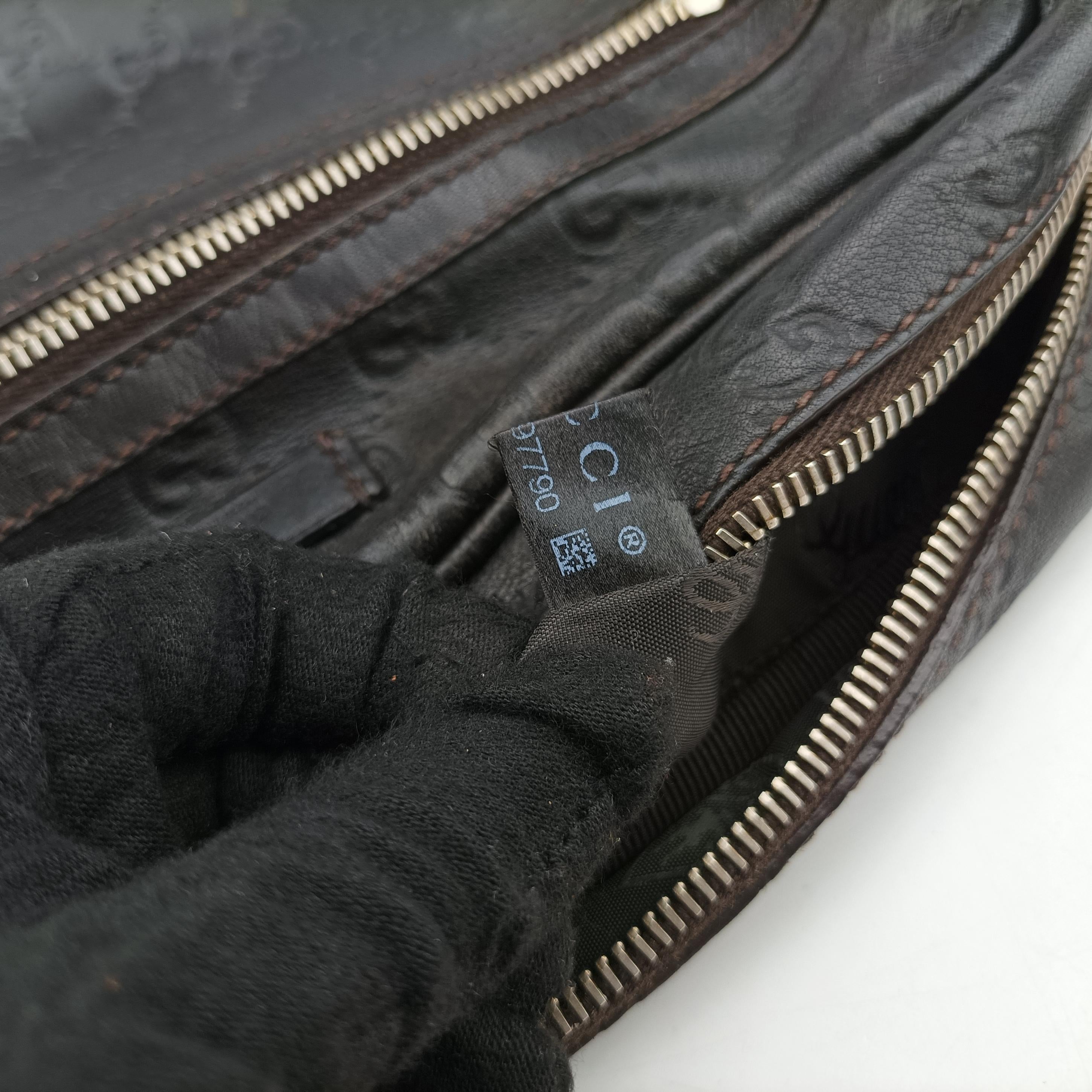 Secondhand Gucci GG Imprime Messenger Brown Leather 201448 506631 shoulderbag | stylenewstar