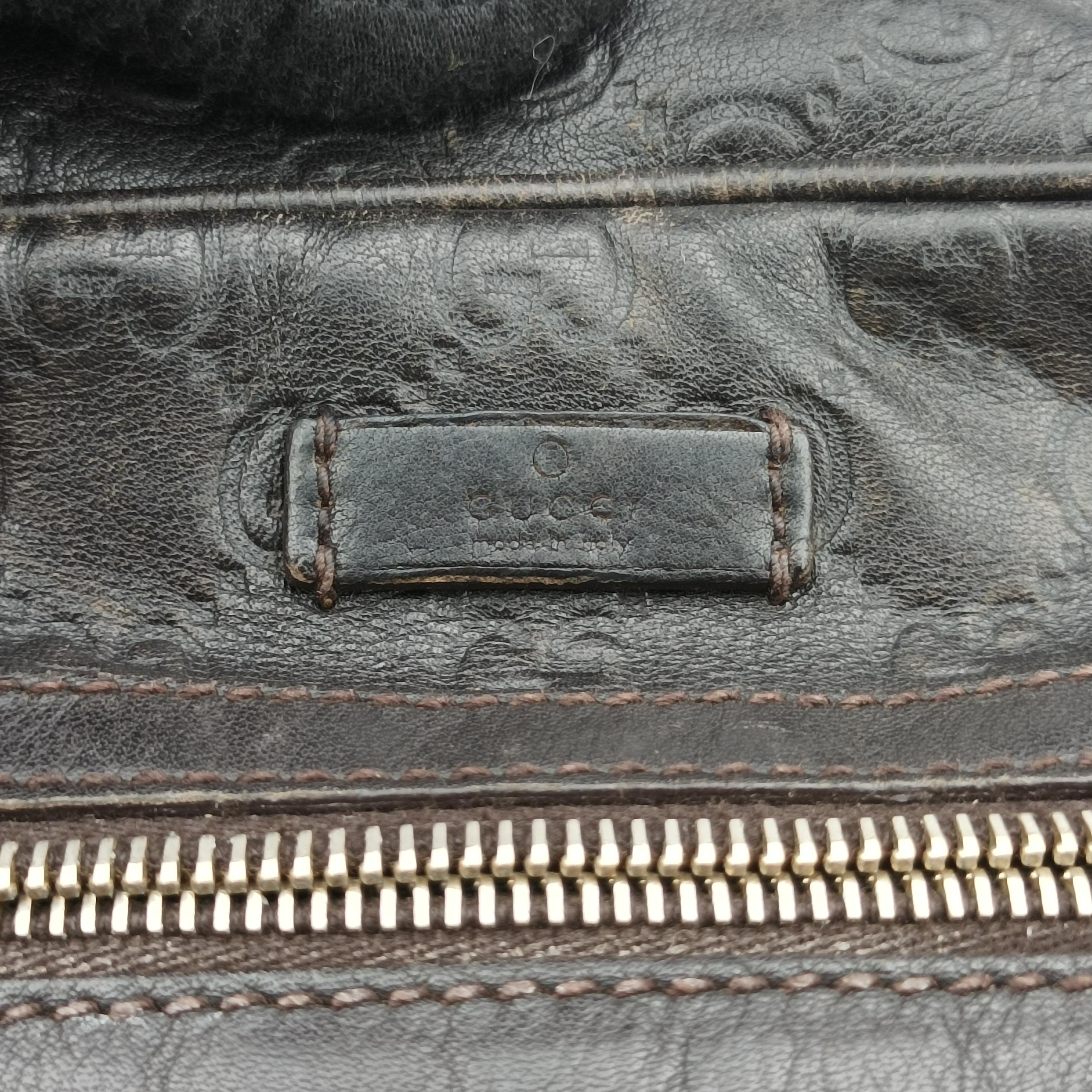 Secondhand Gucci GG Imprime Messenger Brown Leather 201448 506631 shoulderbag | stylenewstar