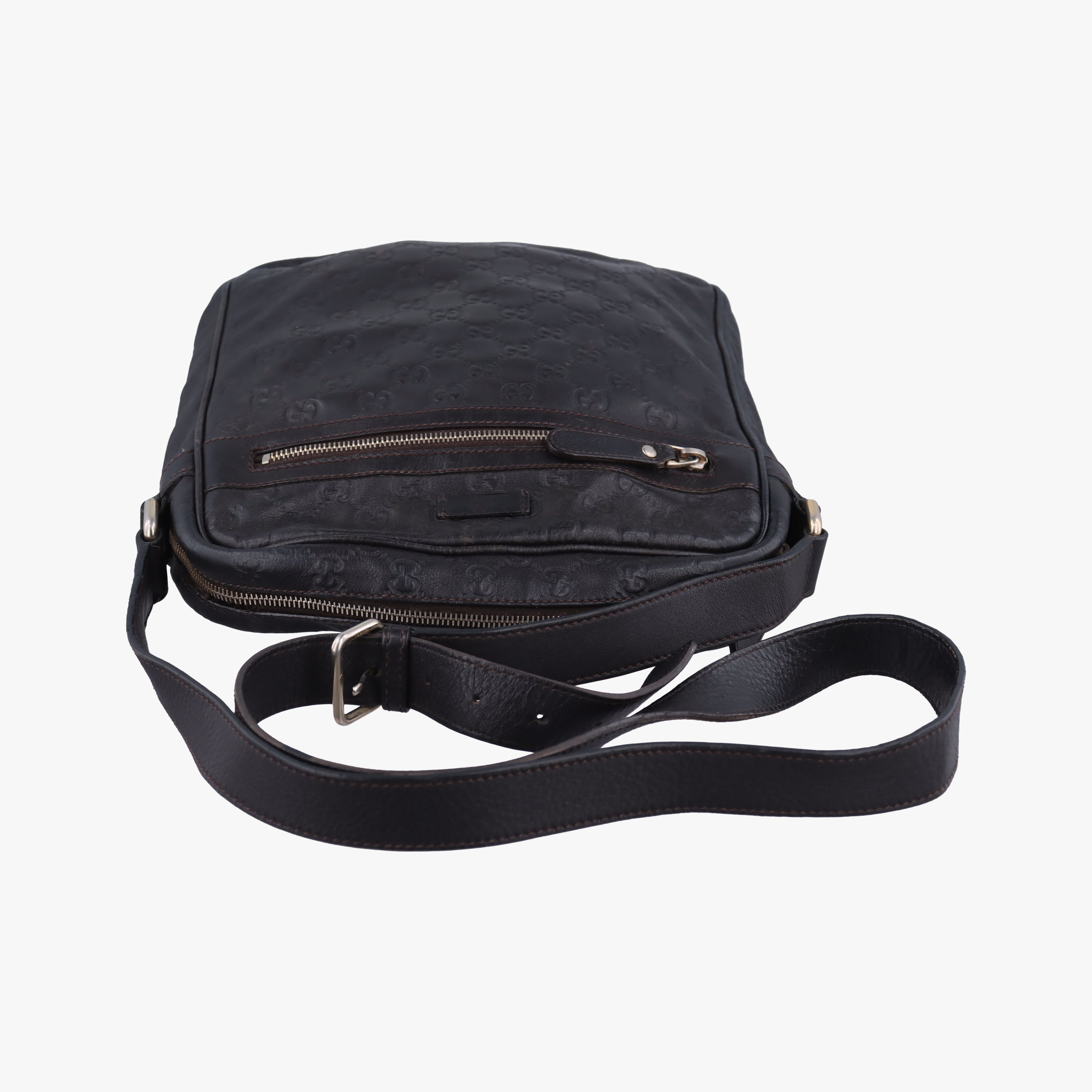 Secondhand Gucci GG Imprime Messenger Brown Leather 201448 506631 shoulderbag | stylenewstar