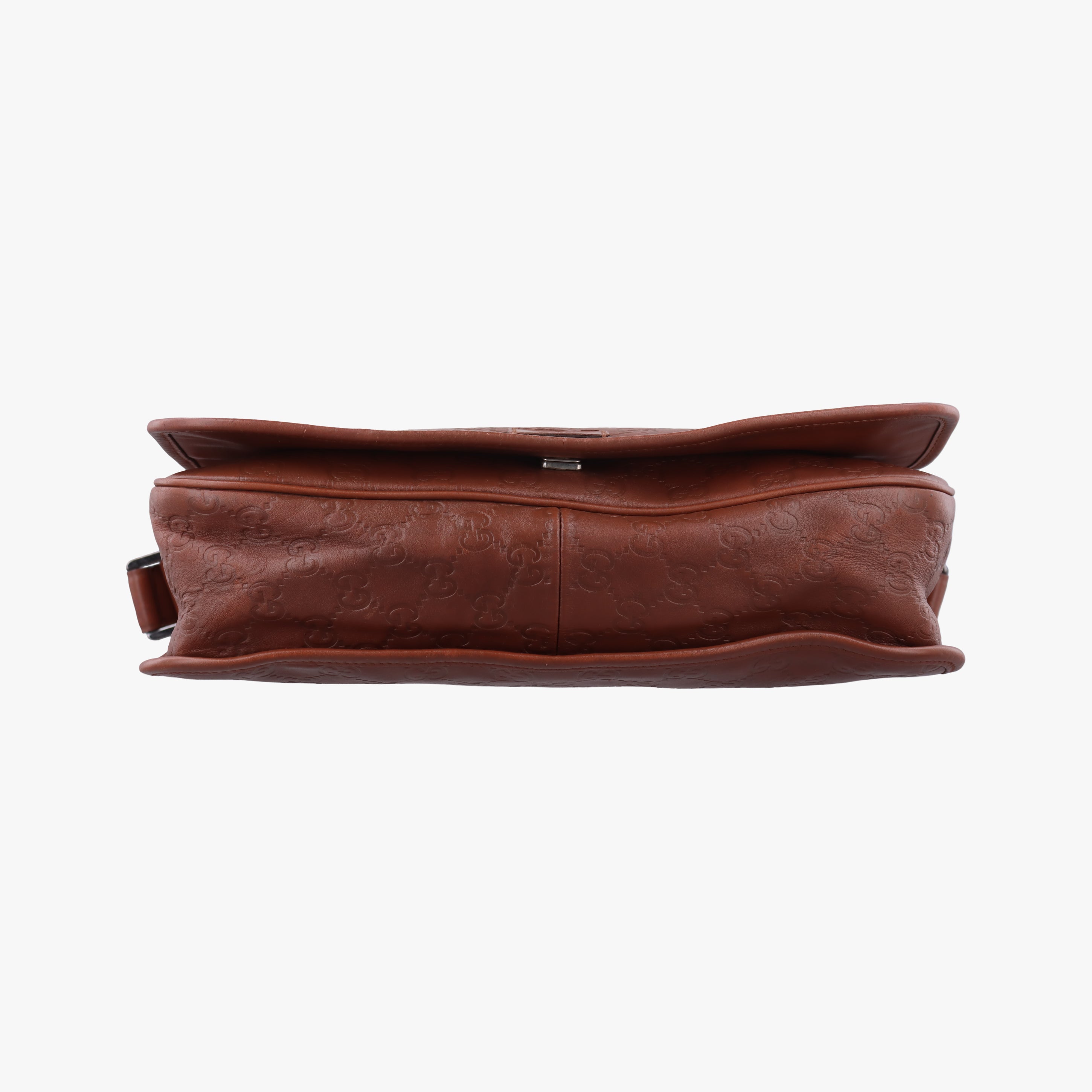Pre-owned Gucci Guccissima Brown leather 145844 shoulderbag | stylenewstar