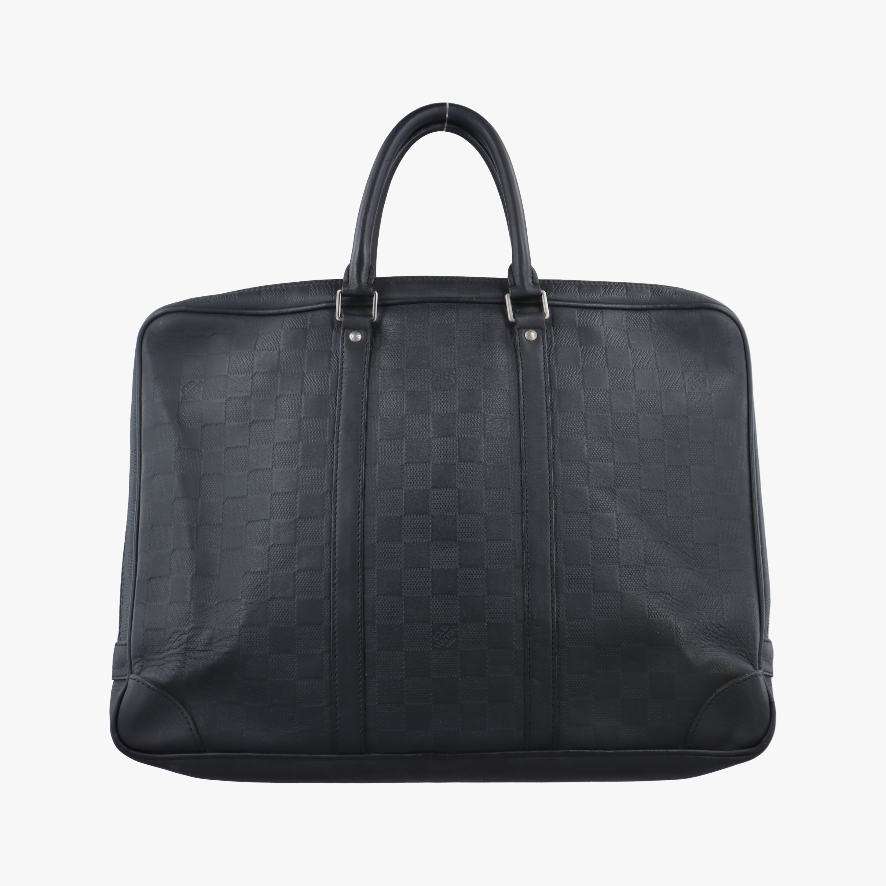 Pre-owned Louis Vuitton Porte-Document Voyage onyx Damier Infini N41146 handbag | stylenewstar
