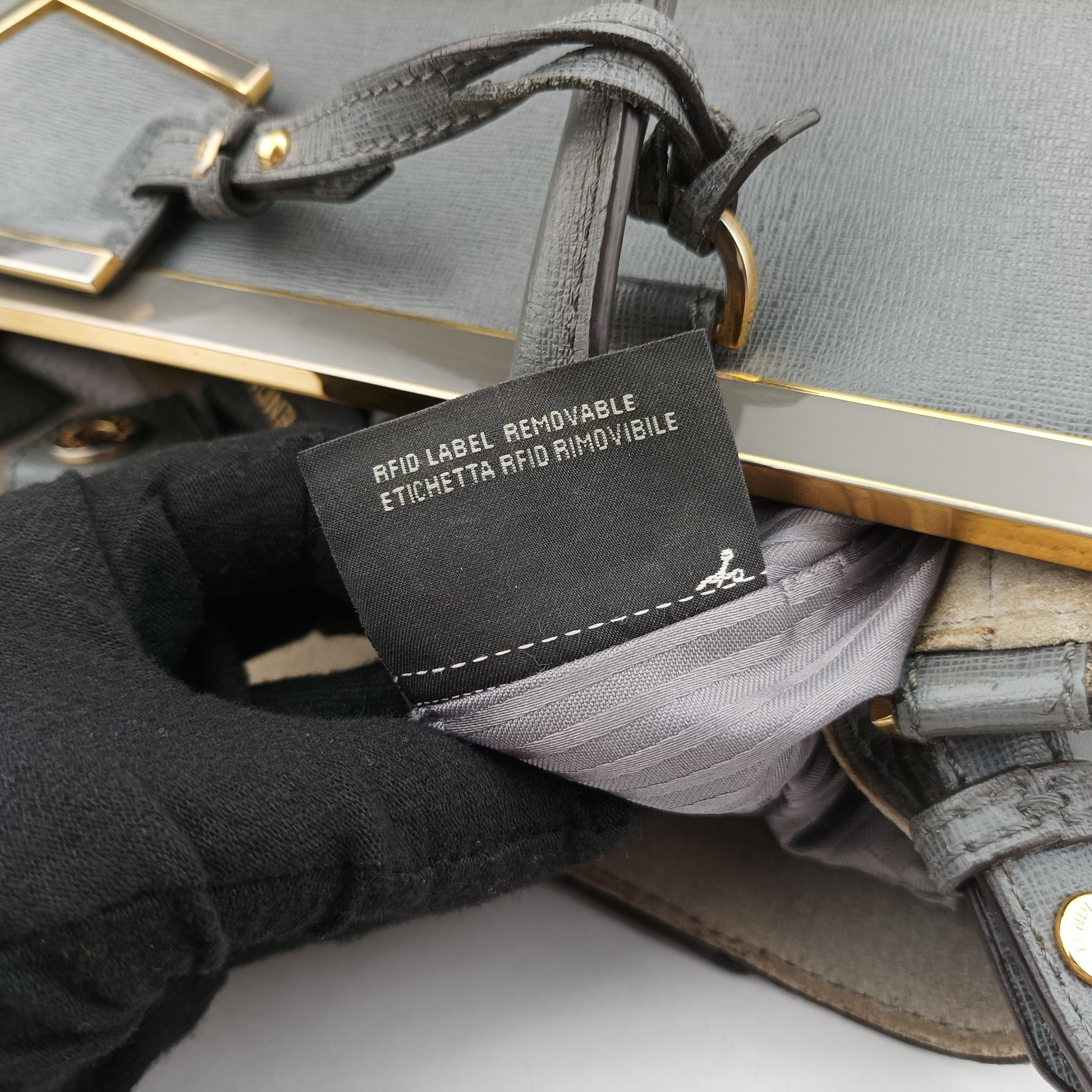 Pre-owned Fendi 2 JOURS Grey Leather 8BH250 shoulderbag | stylenewstar
