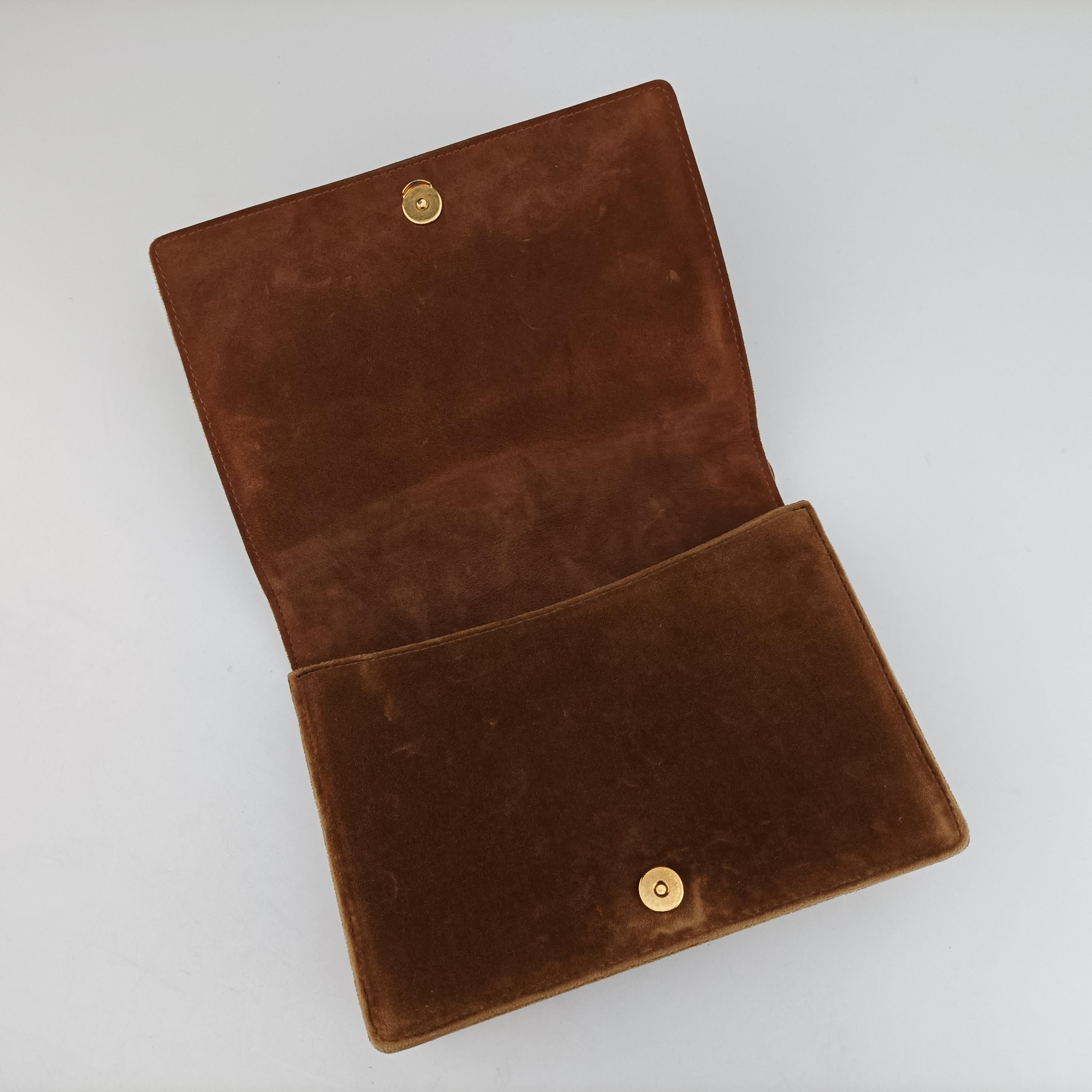Secondhand Prada Cahier Brown×Multicolour velour 1BD075 shoulderbag | stylenewstar