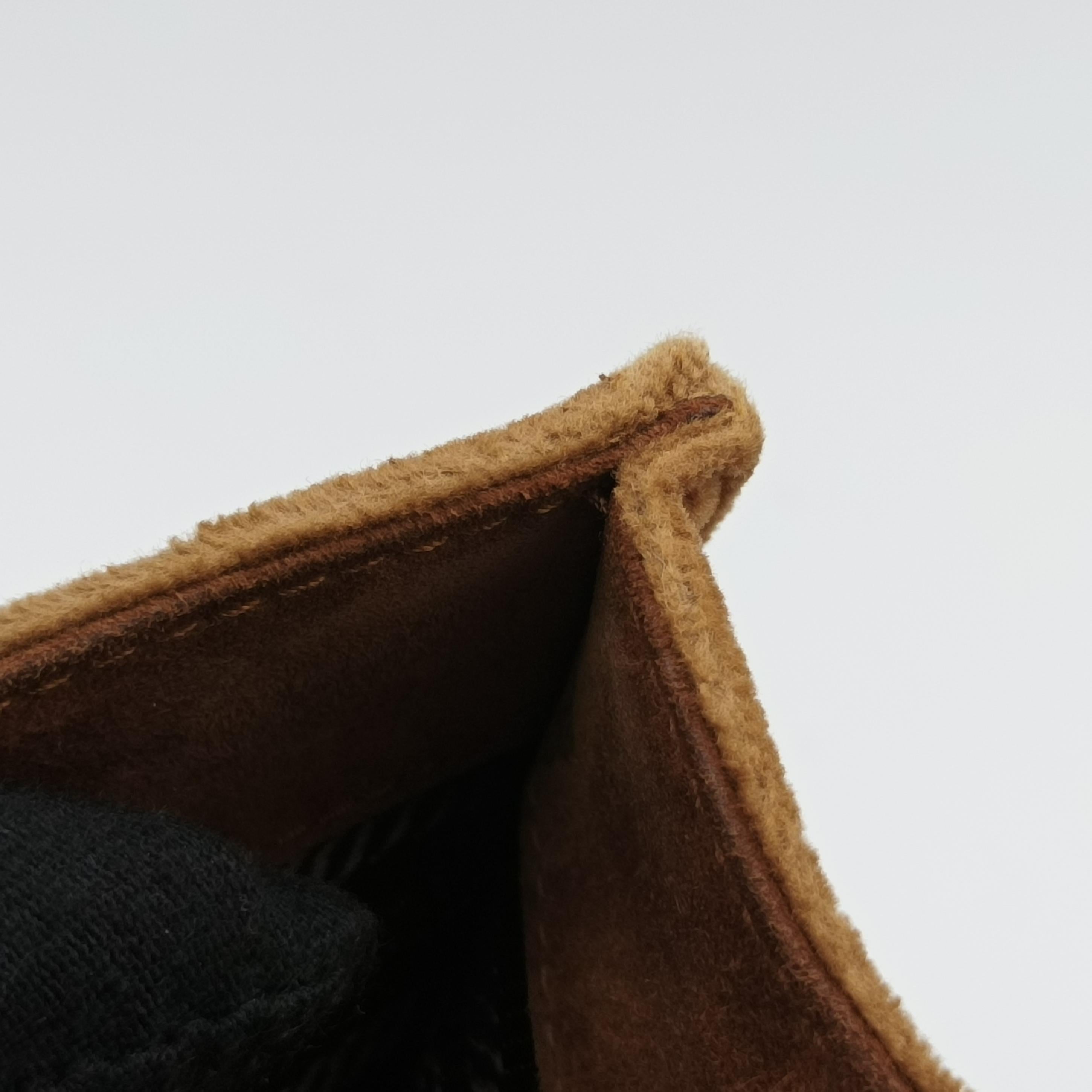 Secondhand Prada Cahier Brown×Multicolour velour 1BD075 shoulderbag | stylenewstar