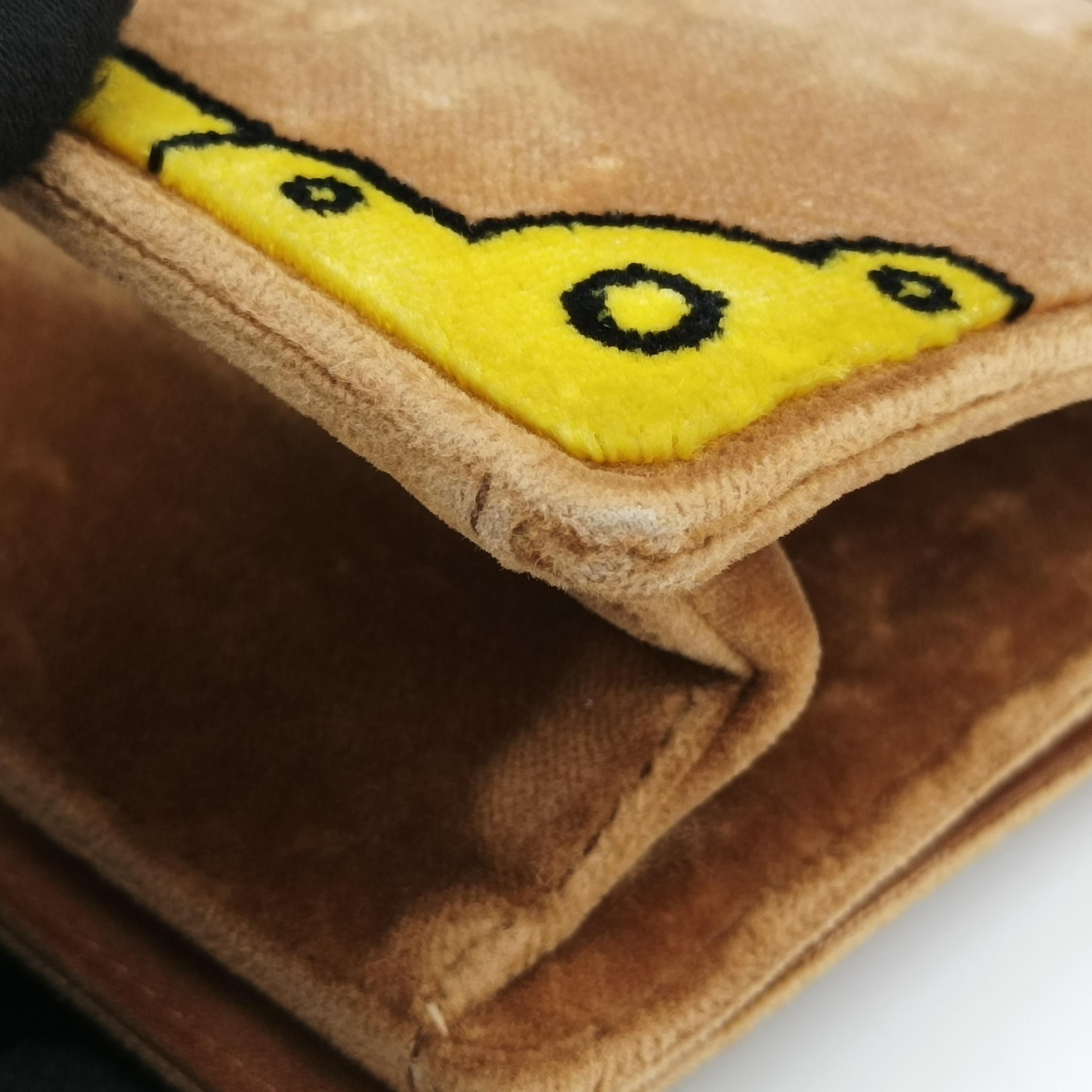 Secondhand Prada Cahier Brown×Multicolour velour 1BD075 shoulderbag | stylenewstar