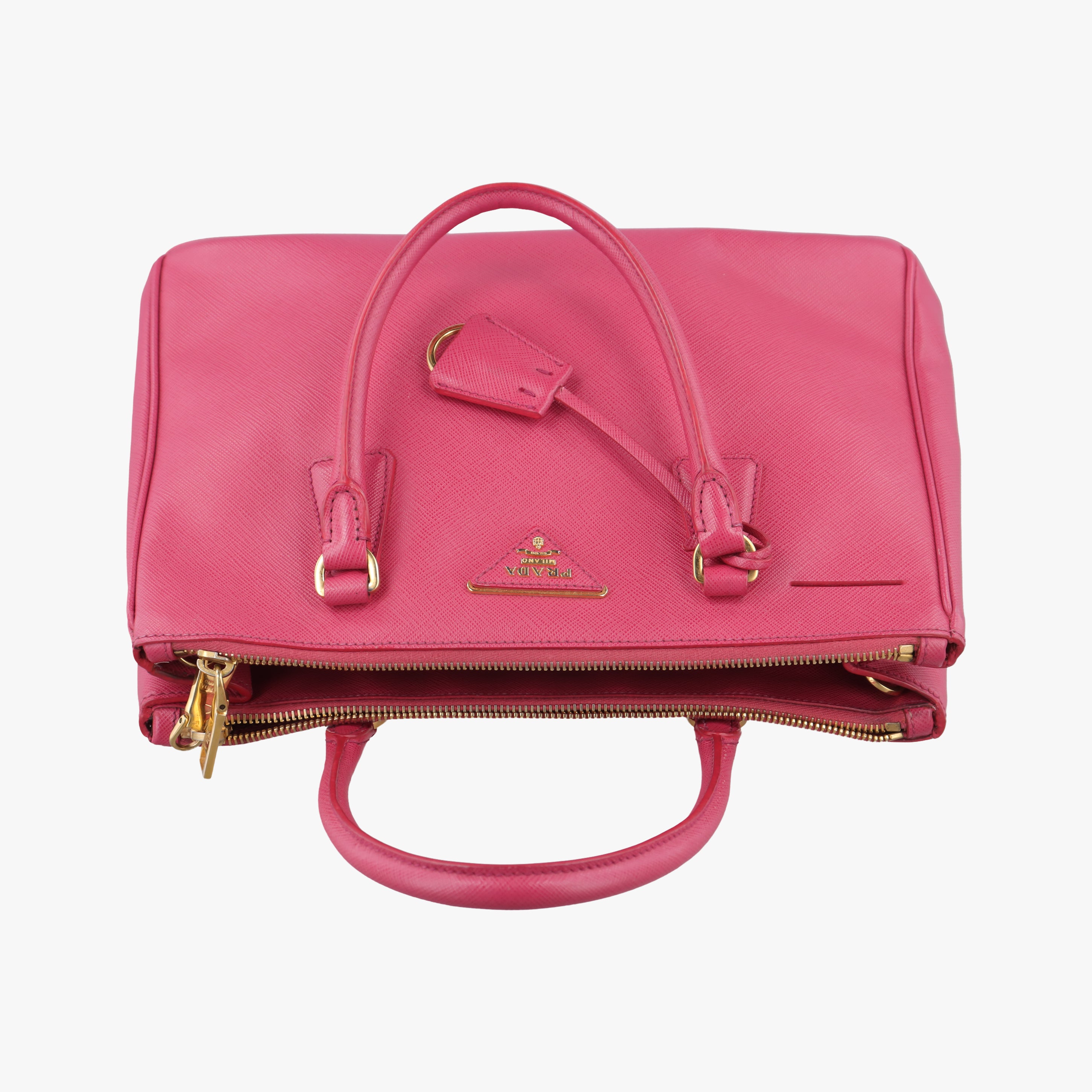 Pre-owned Prada Galleria Pink SAFFIANO Leather BN1874 shoulderbag | stylenewstar