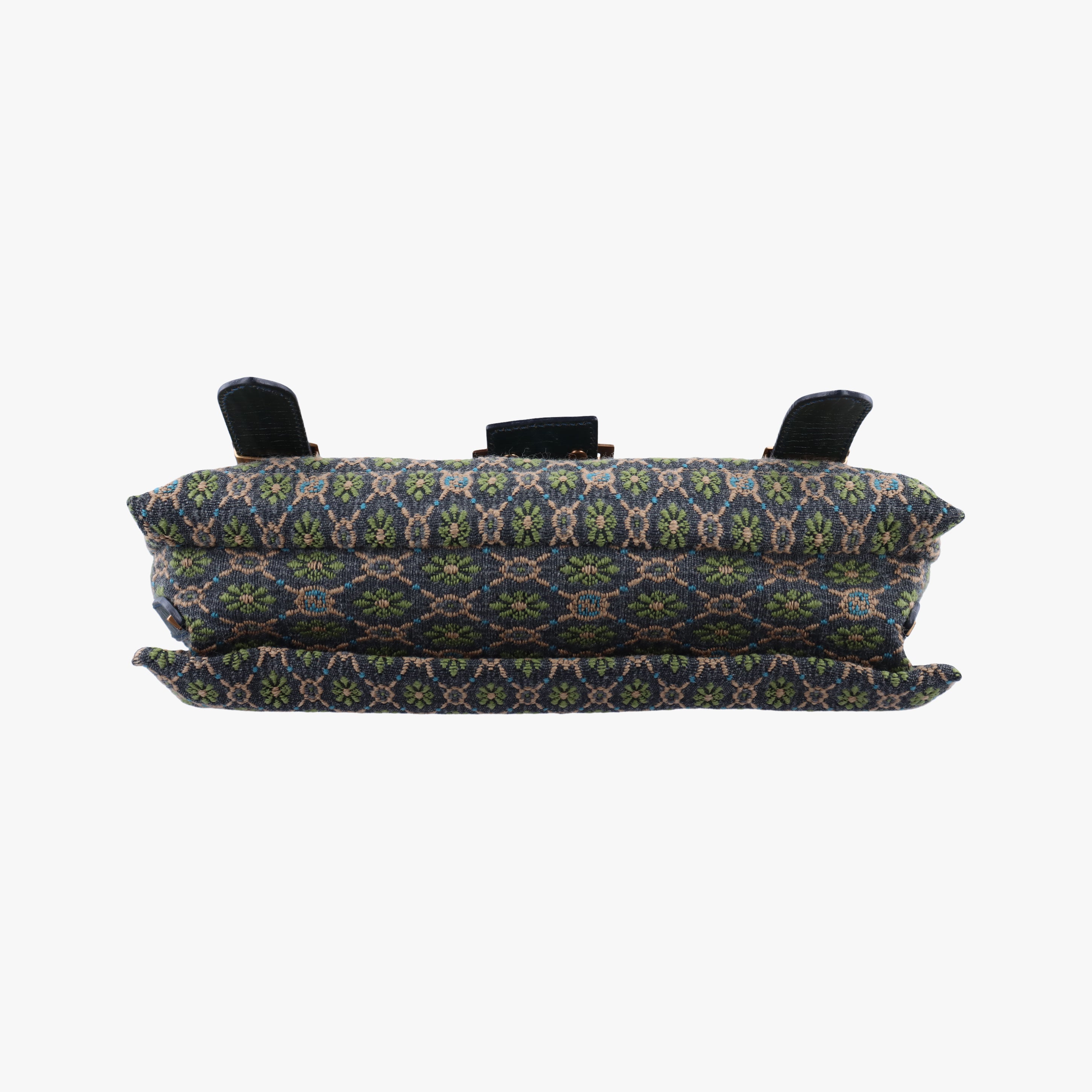 Pre-owned Fendi Baguette Black×Multicolour Jacquard 8BT096 shoulderbag | stylenewstar