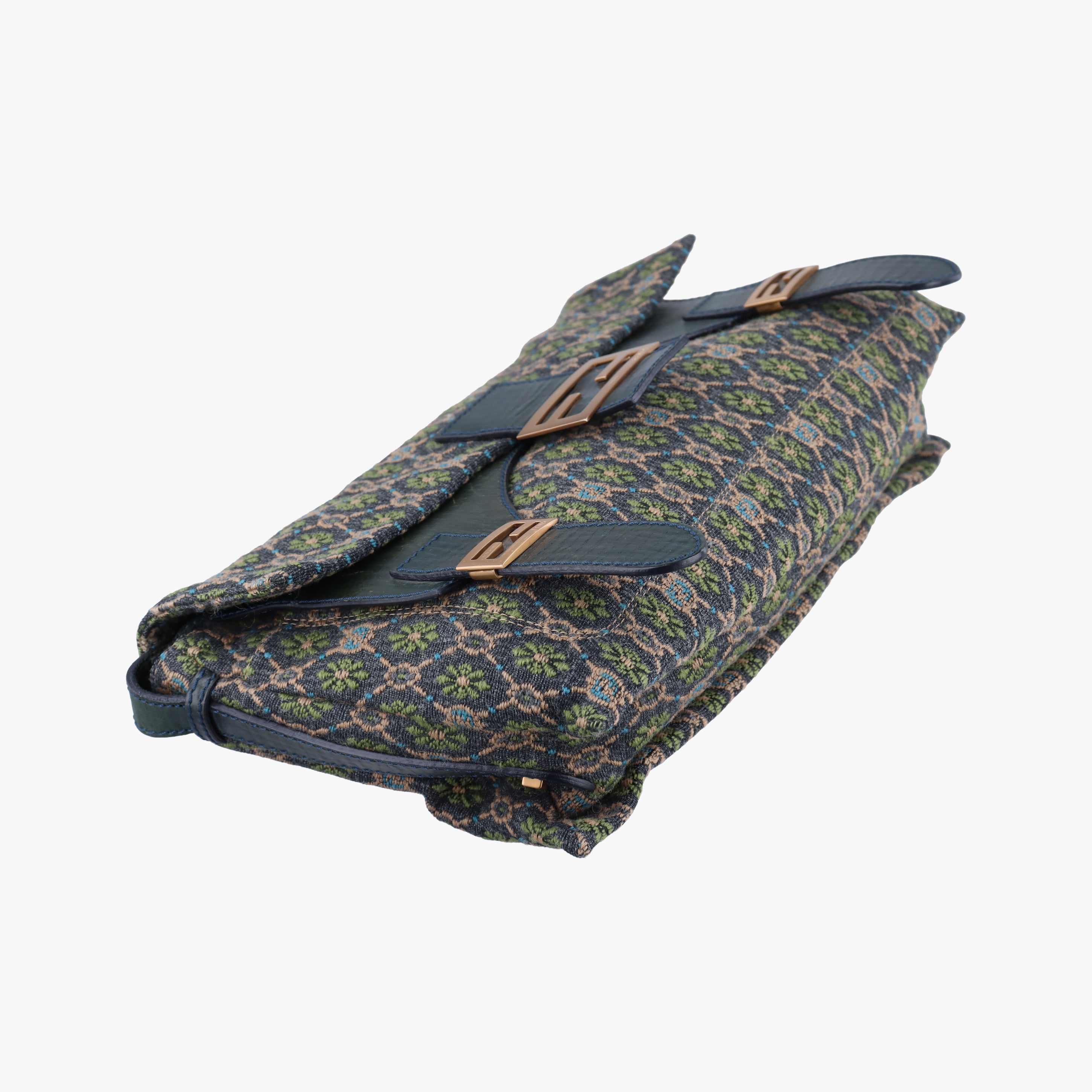 Pre-owned Fendi Baguette Black×Multicolour Jacquard 8BT096 shoulderbag | stylenewstar
