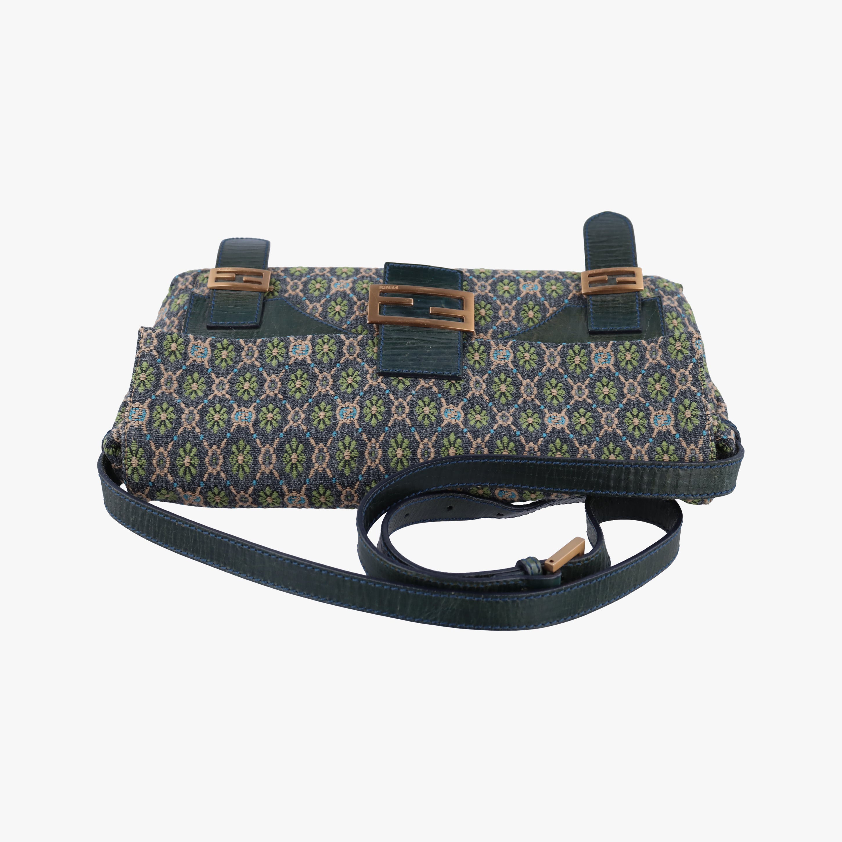 Pre-owned Fendi Baguette Black×Multicolour Jacquard 8BT096 shoulderbag | stylenewstar