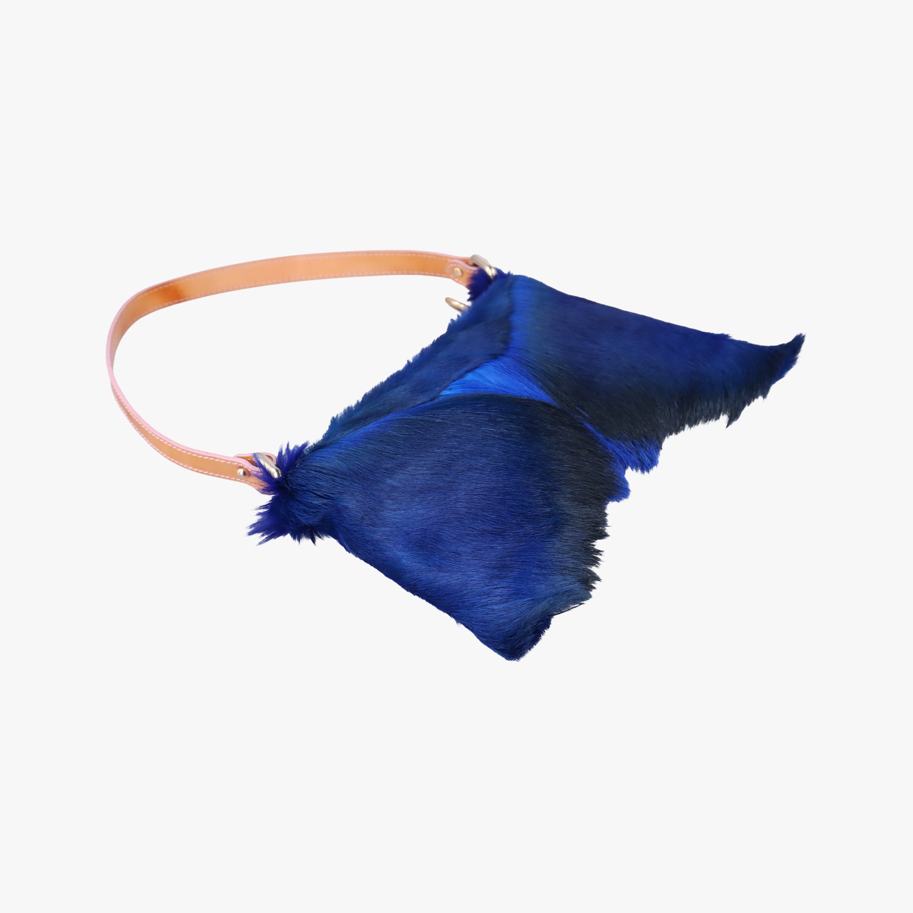 Pre-owned Fendi Springbok Bag Cape Town Blue ponyhair 8BR408 shoulderbag | stylenewstar