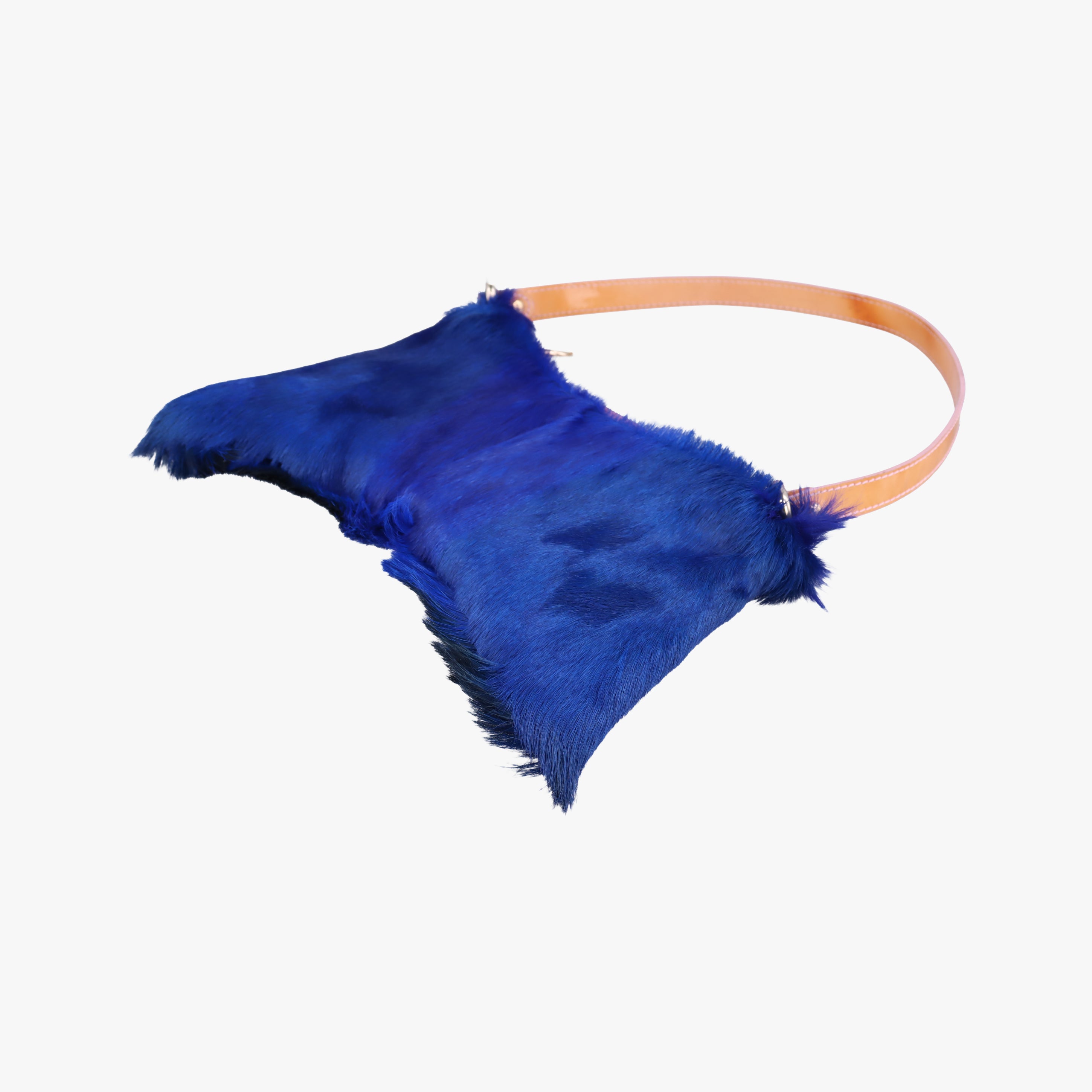 Pre-owned Fendi Springbok Bag Cape Town Blue ponyhair 8BR408 shoulderbag | stylenewstar
