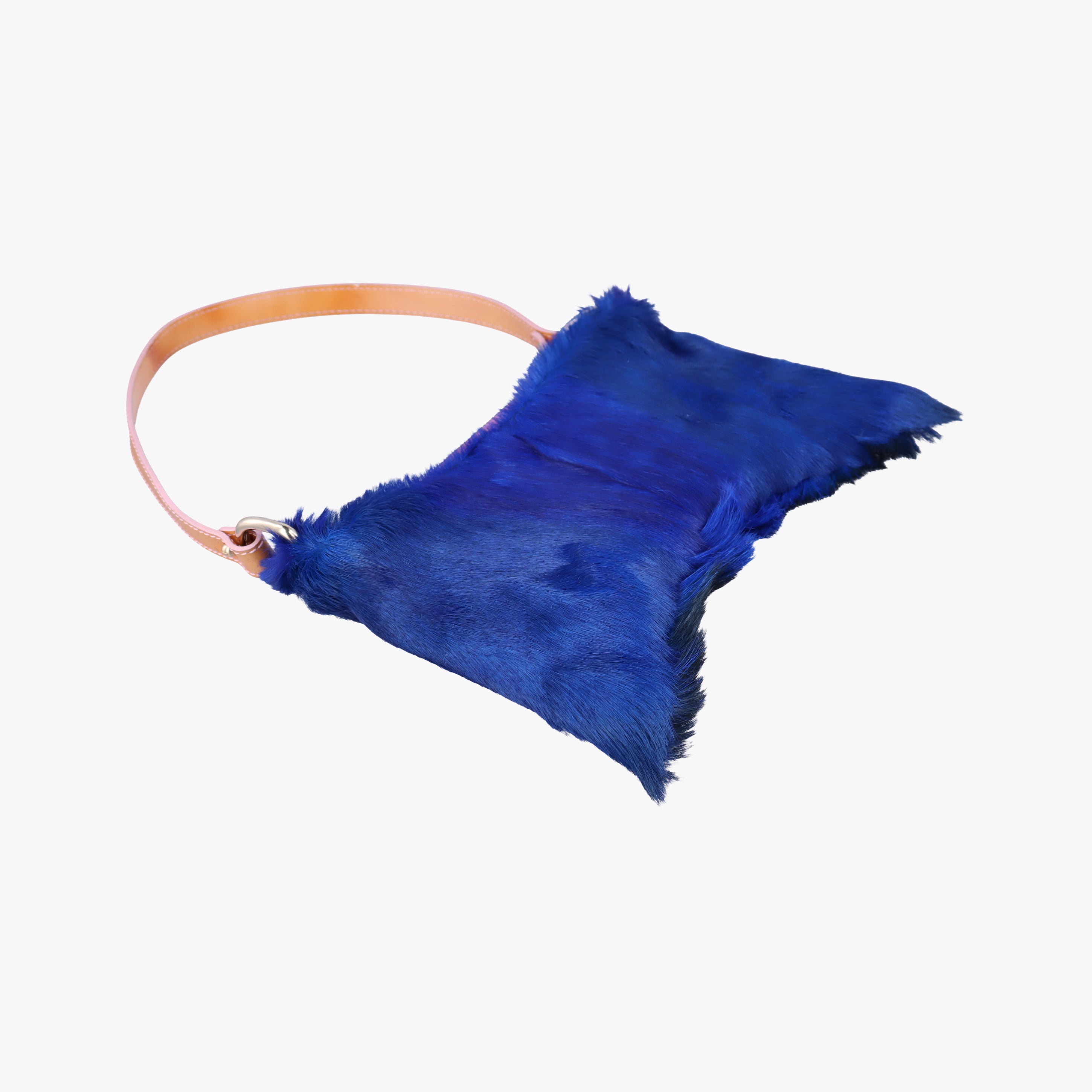 Pre-owned Fendi Springbok Bag Cape Town Blue ponyhair 8BR408 shoulderbag | stylenewstar