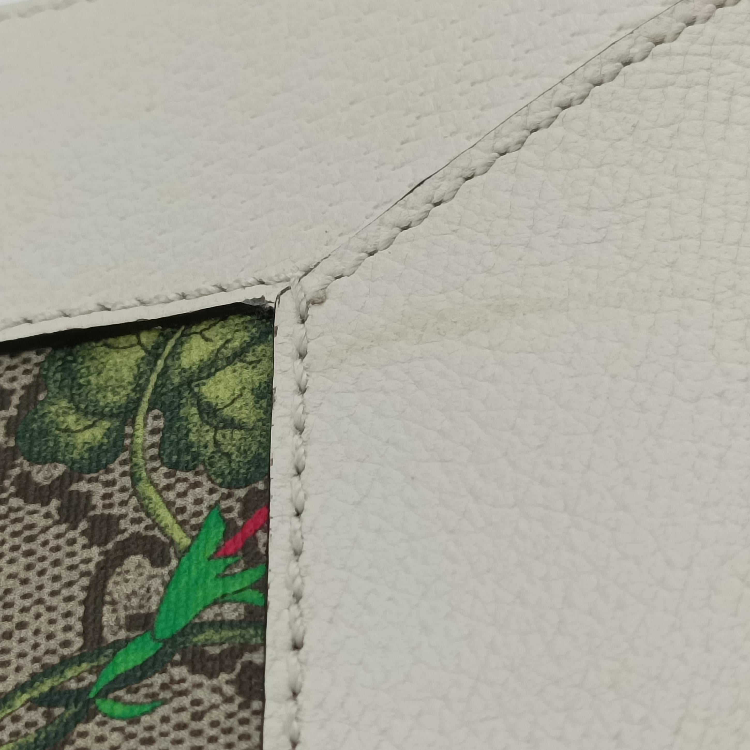 Pre-owned Gucci Ophidia flora Beige×Multicolour PVC coated canvas 519335 handbag | stylenewstar