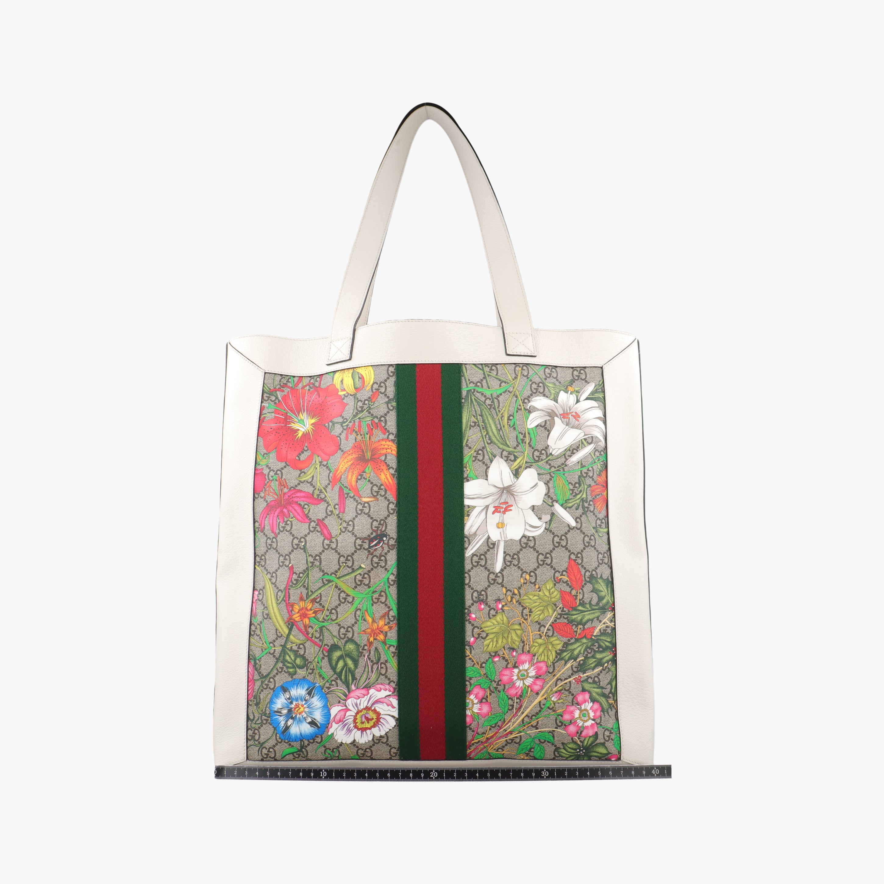 Pre-owned Gucci Ophidia flora Beige×Multicolour PVC coated canvas 519335 handbag | stylenewstar
