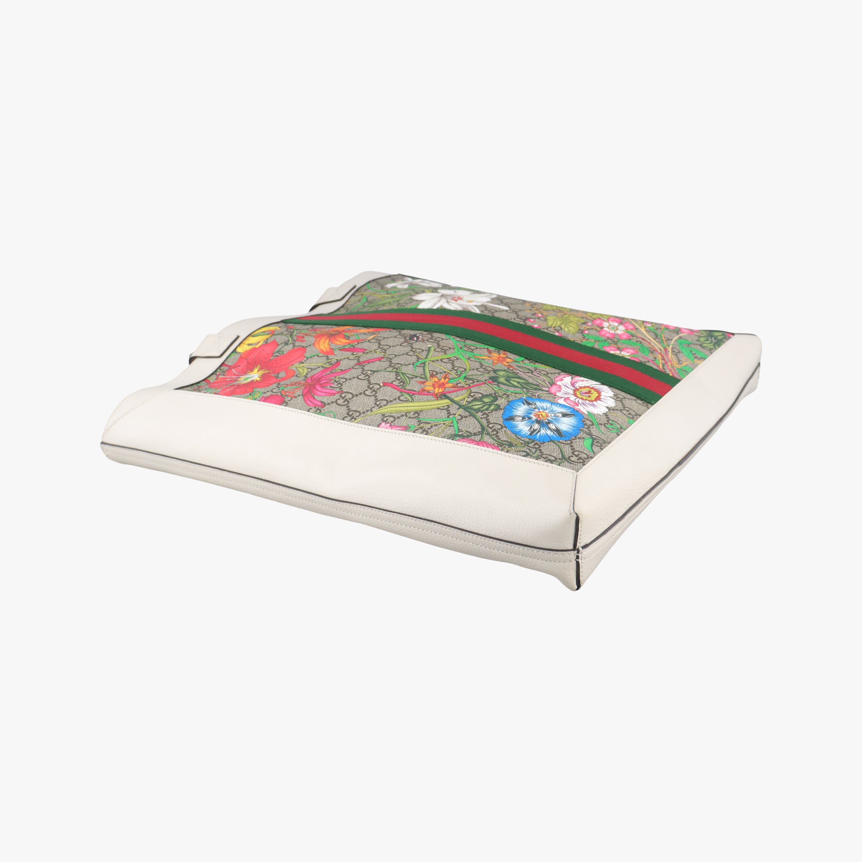 Pre-owned Gucci Ophidia flora Beige×Multicolour PVC coated canvas 519335 handbag | stylenewstar