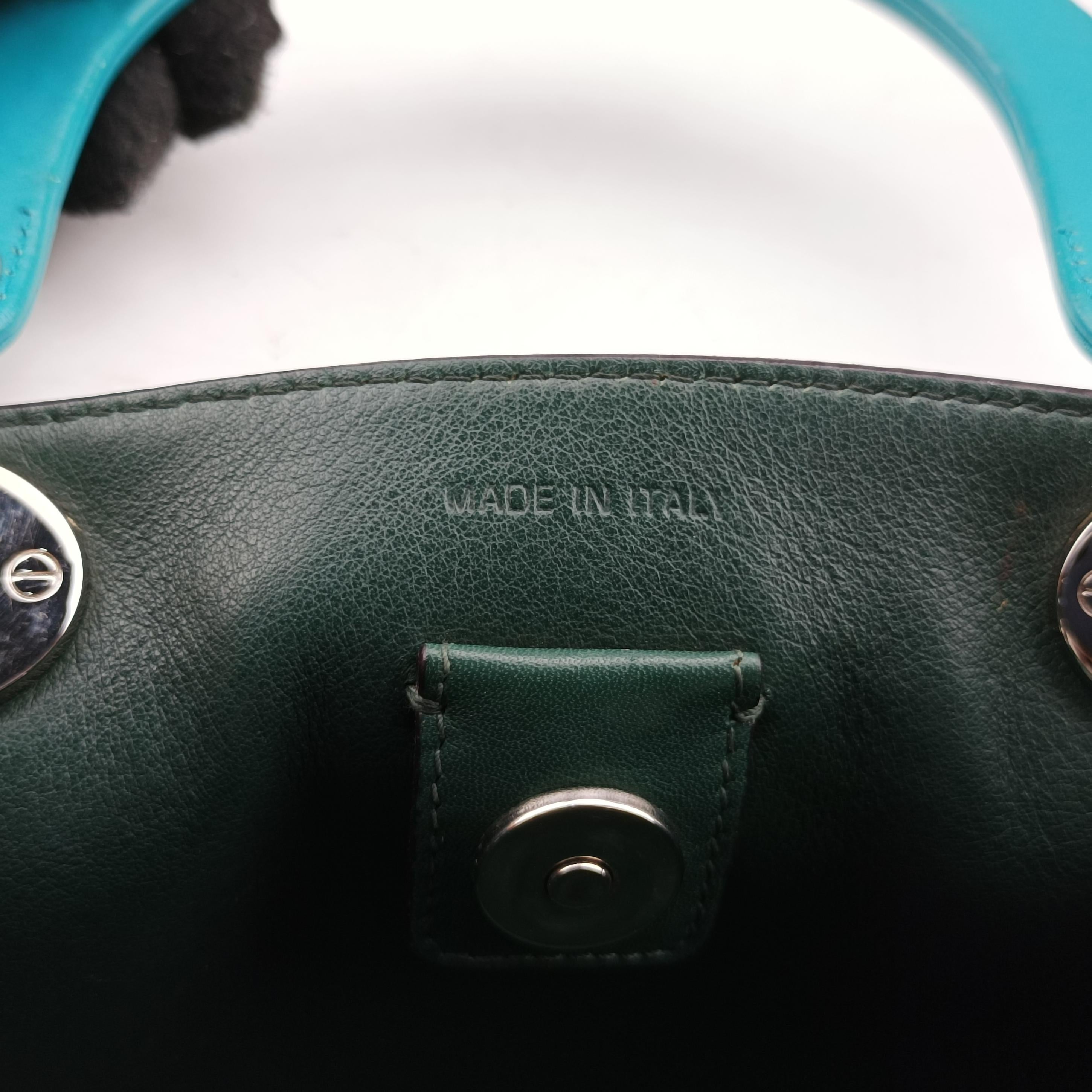 Vintage Christian Dior Diorissimo Blue Leather  shoulderbag | stylenewstar