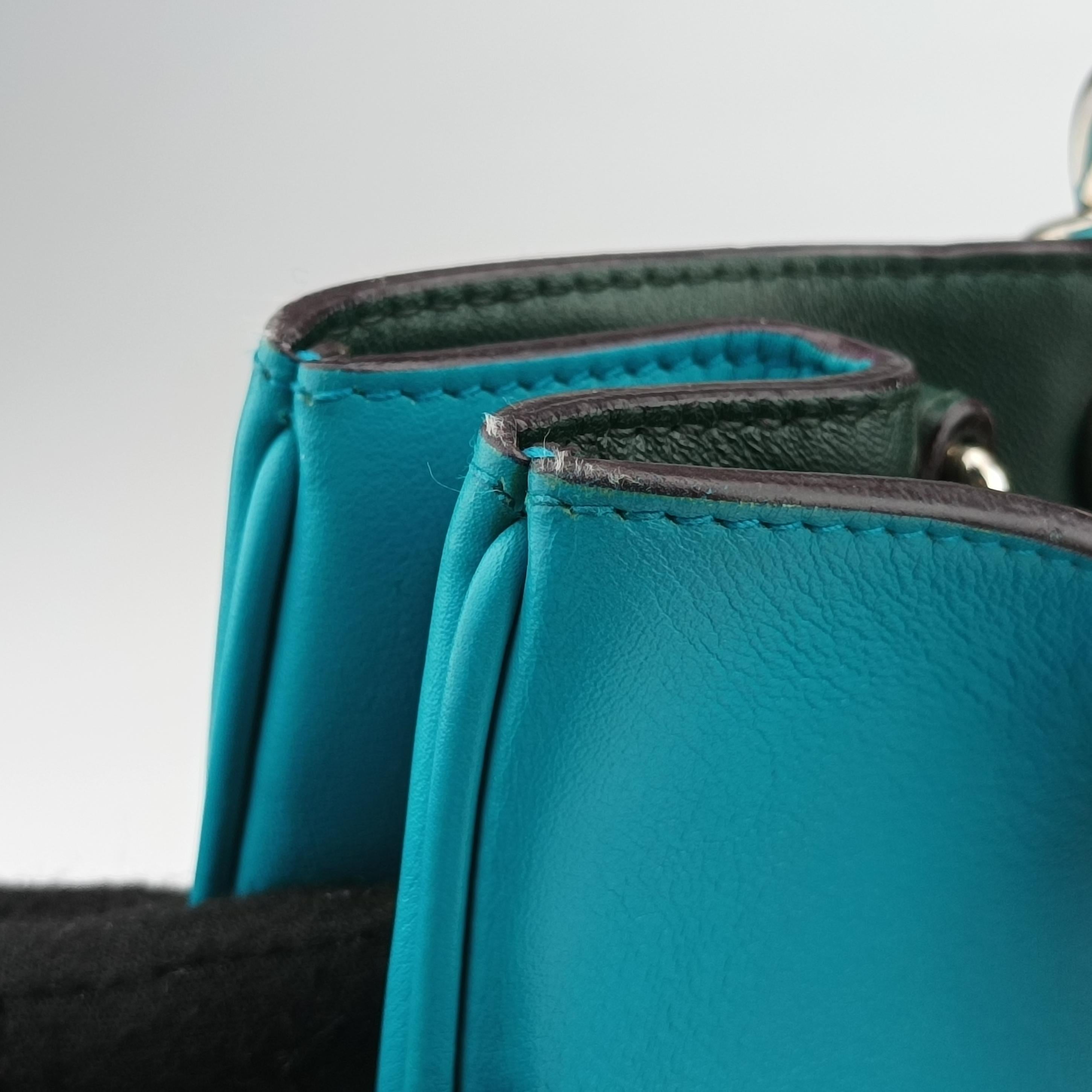Vintage Christian Dior Diorissimo Blue Leather  shoulderbag | stylenewstar