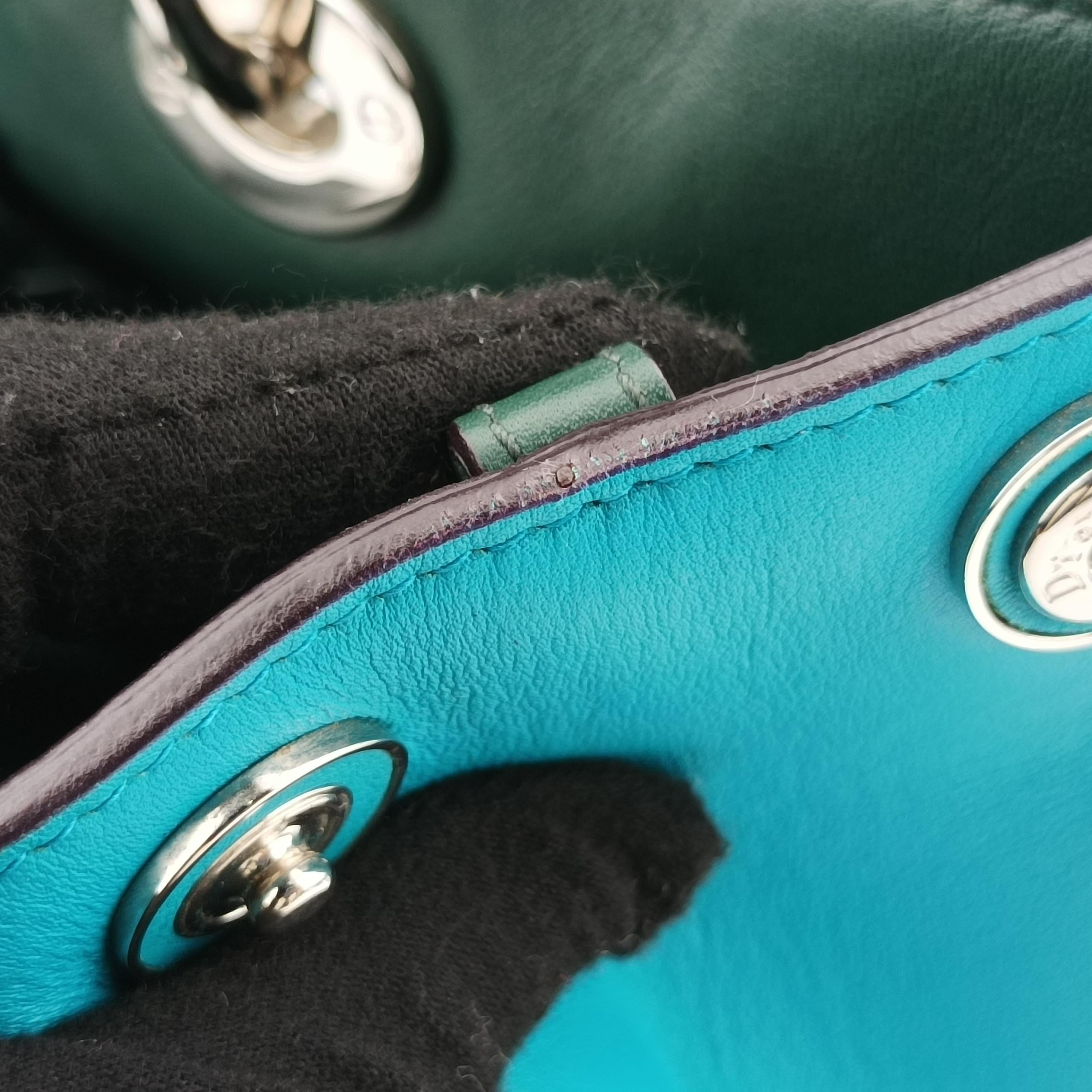 Vintage Christian Dior Diorissimo Blue Leather  shoulderbag | stylenewstar