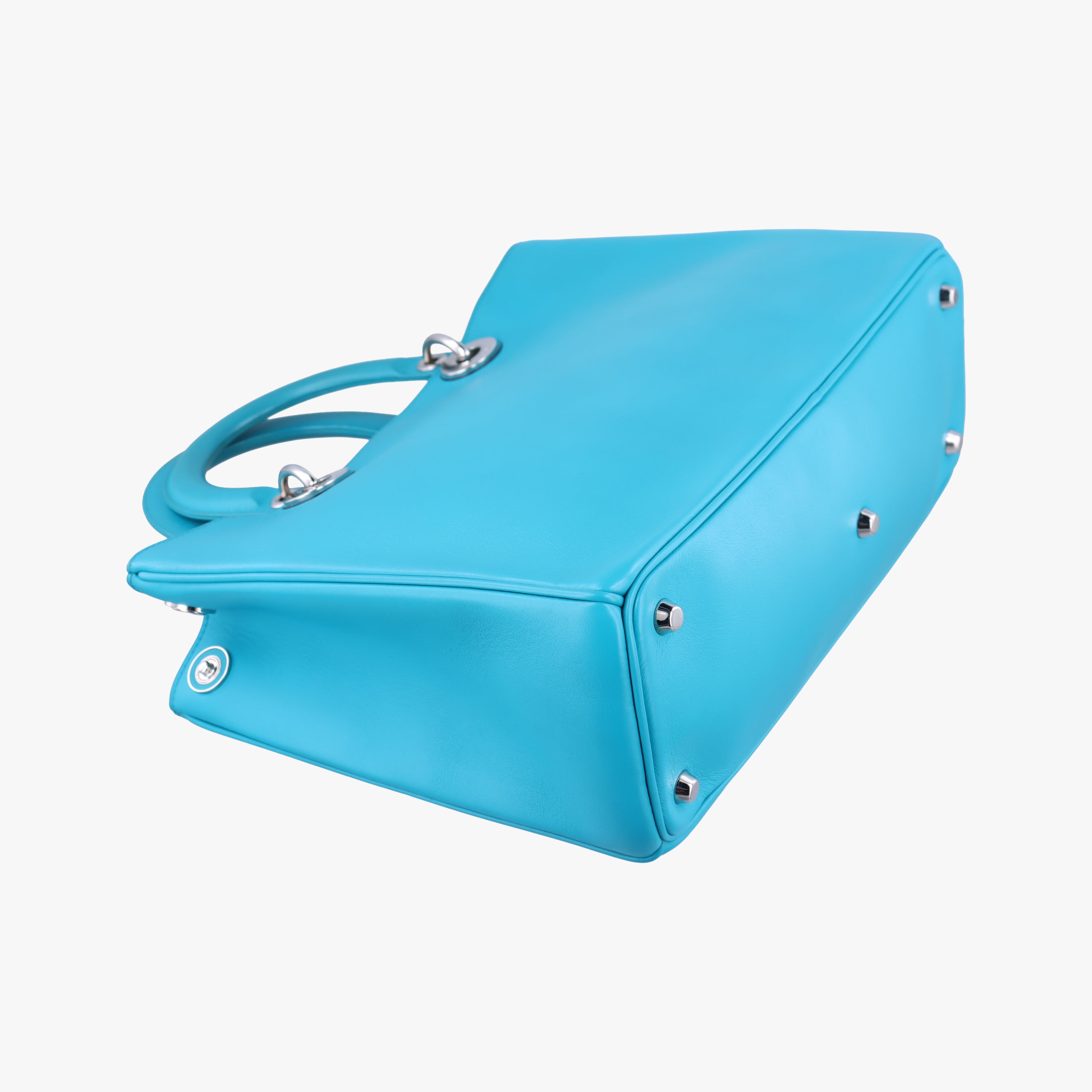 Vintage Christian Dior Diorissimo Blue Leather  shoulderbag | stylenewstar
