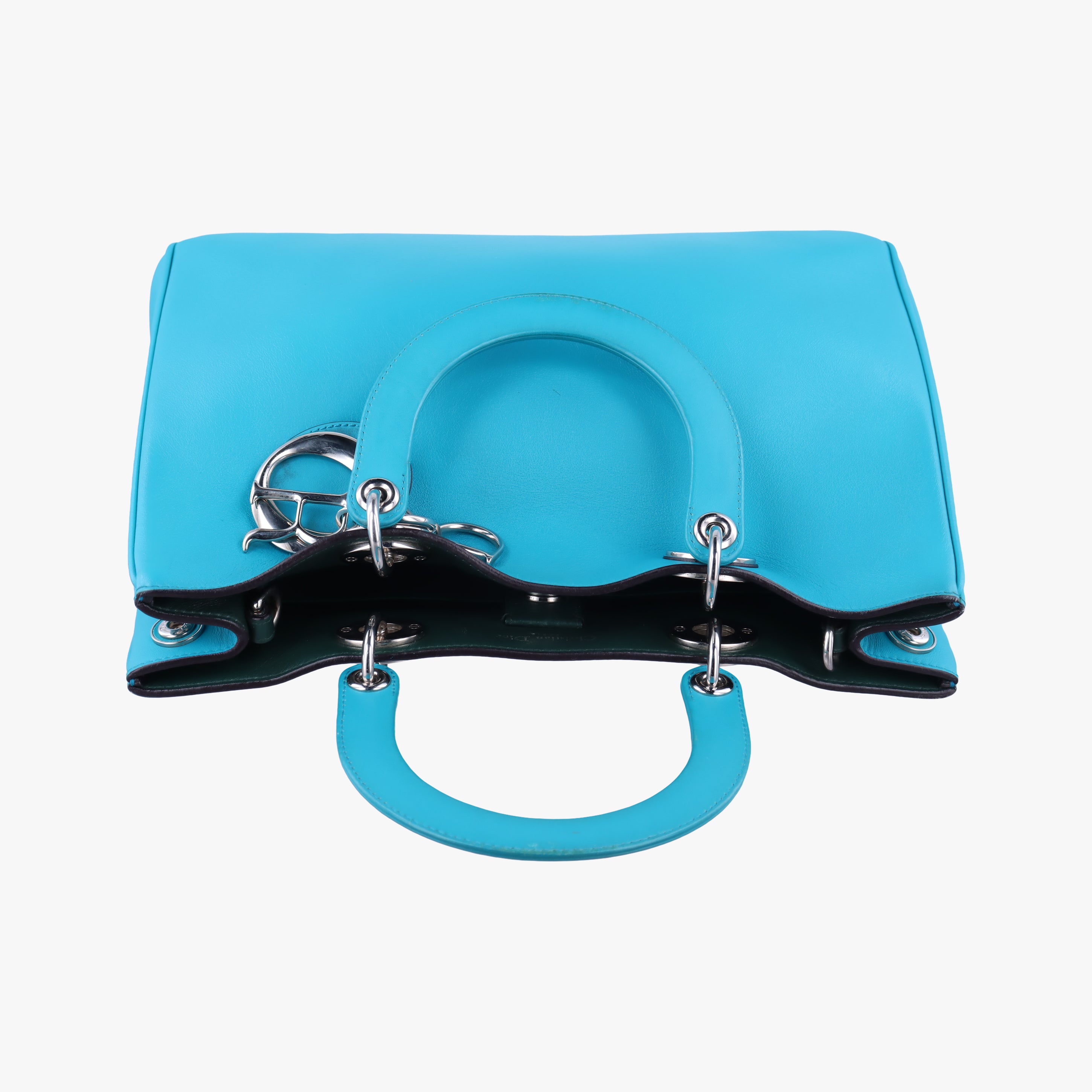 Vintage Christian Dior Diorissimo Blue Leather  shoulderbag | stylenewstar