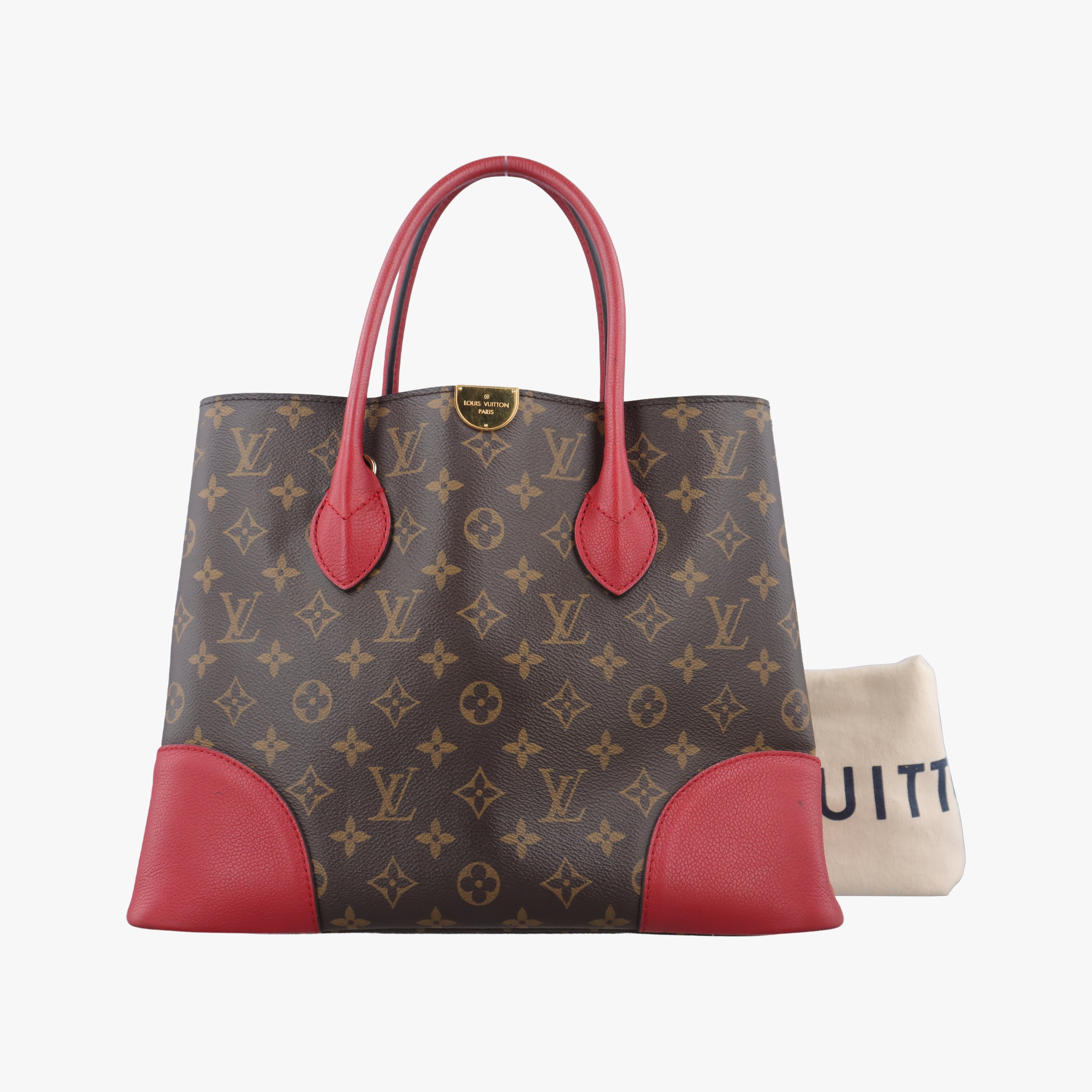 Pre-owned Louis Vuitton FLANDRIN Brown×CERISE Monogram Canvas×calf leather M41596 handbag | stylenewstar