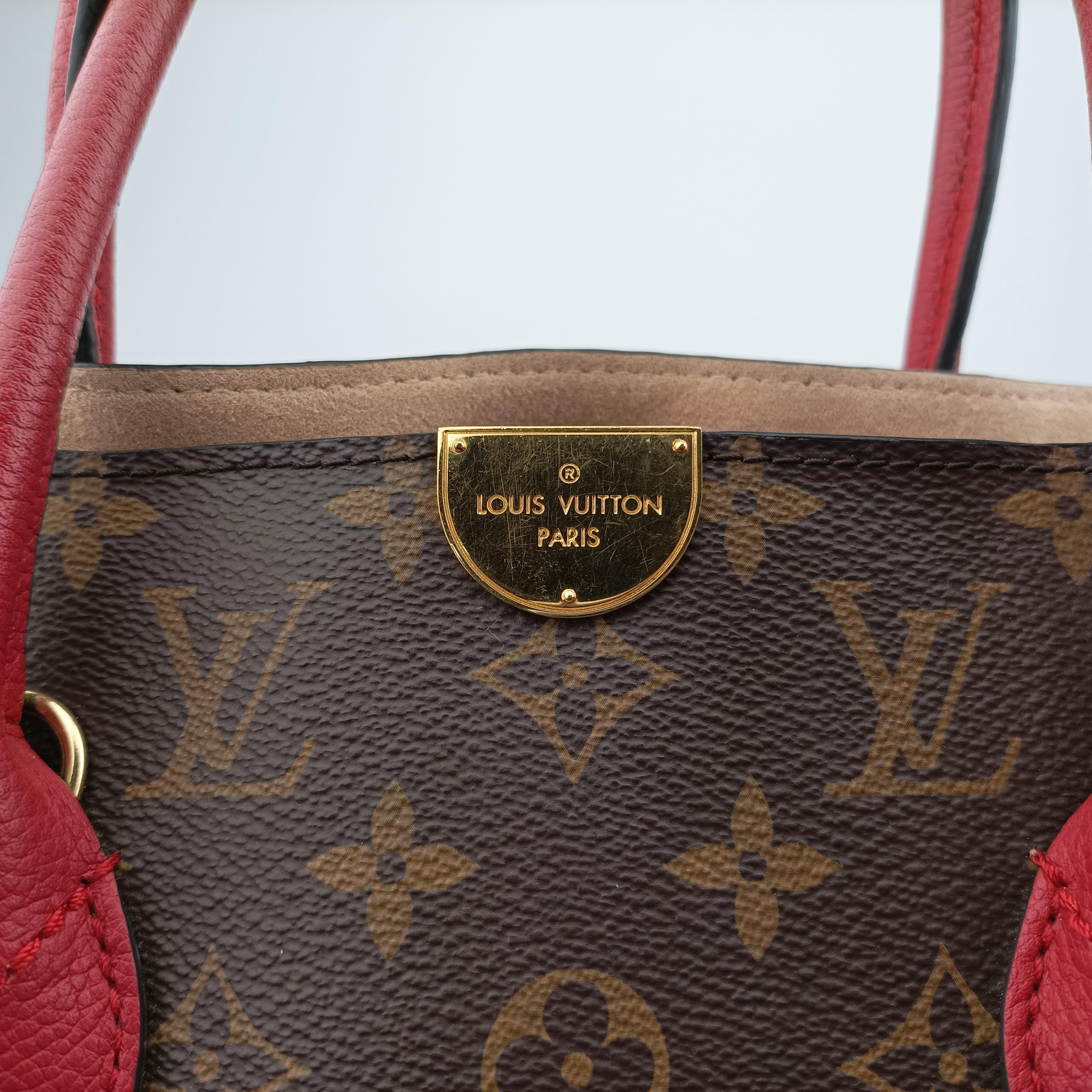 Pre-owned Louis Vuitton FLANDRIN Brown×CERISE Monogram Canvas×calf leather M41596 handbag | stylenewstar