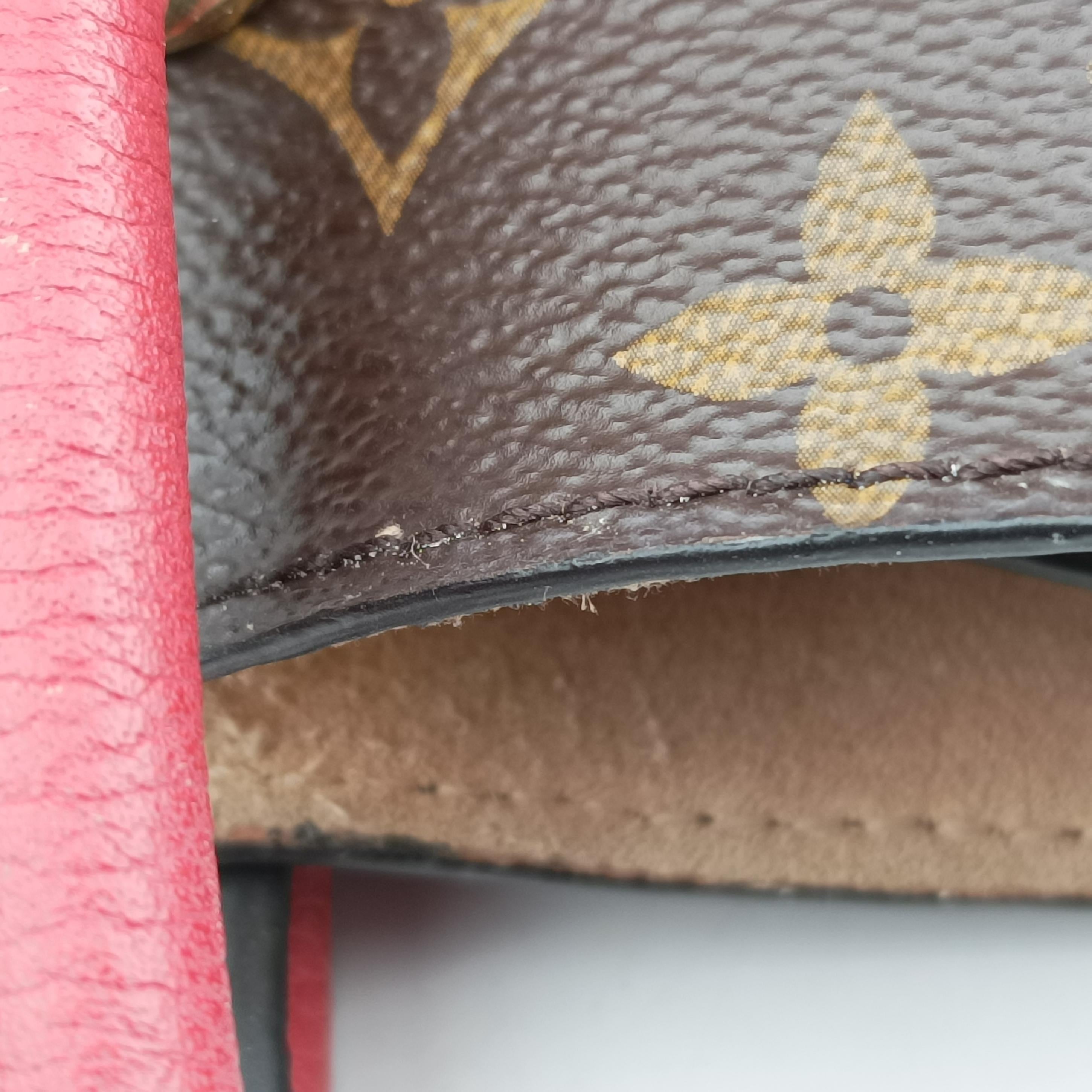 Pre-owned Louis Vuitton FLANDRIN Brown×CERISE Monogram Canvas×calf leather M41596 handbag | stylenewstar