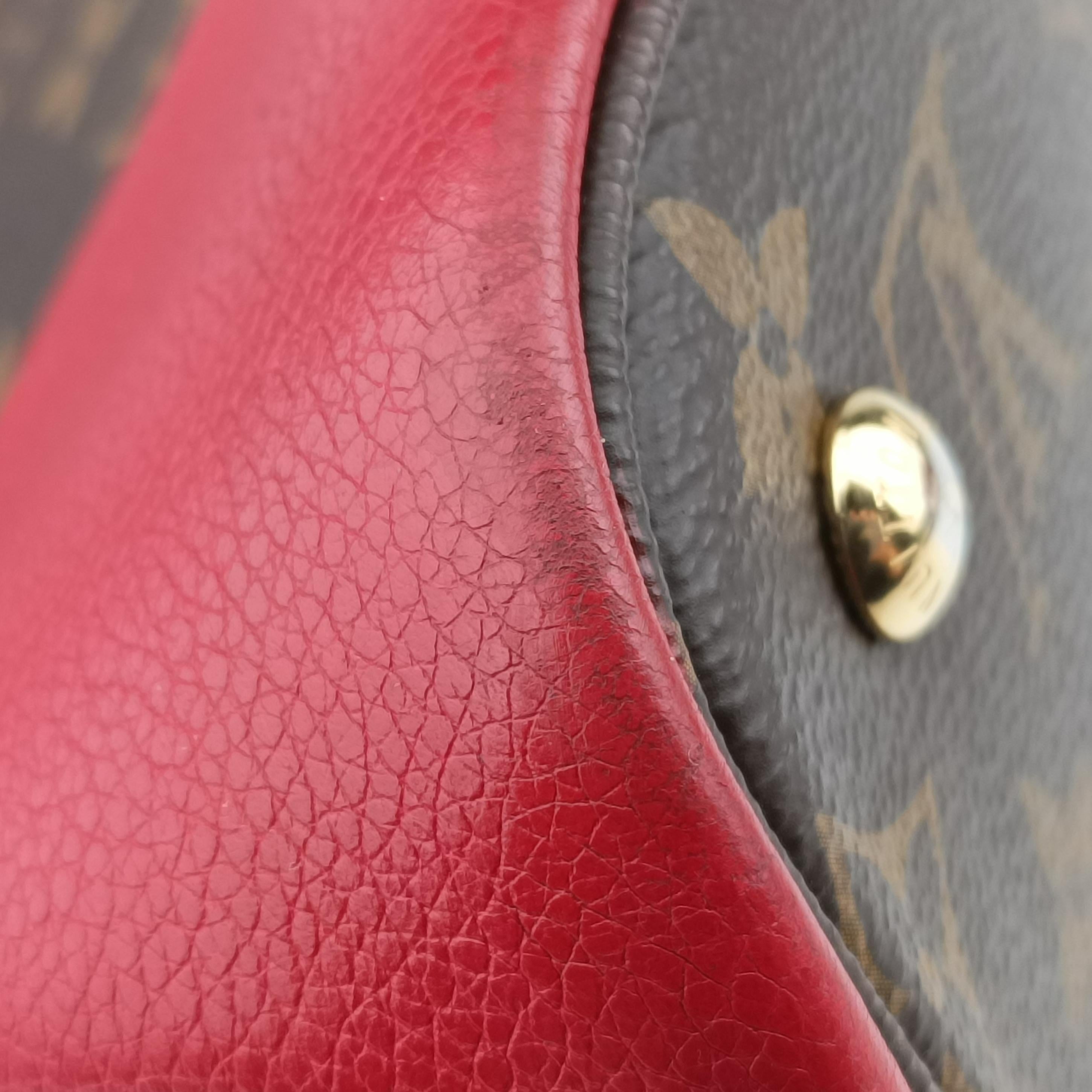 Pre-owned Louis Vuitton FLANDRIN Brown×CERISE Monogram Canvas×calf leather M41596 handbag | stylenewstar